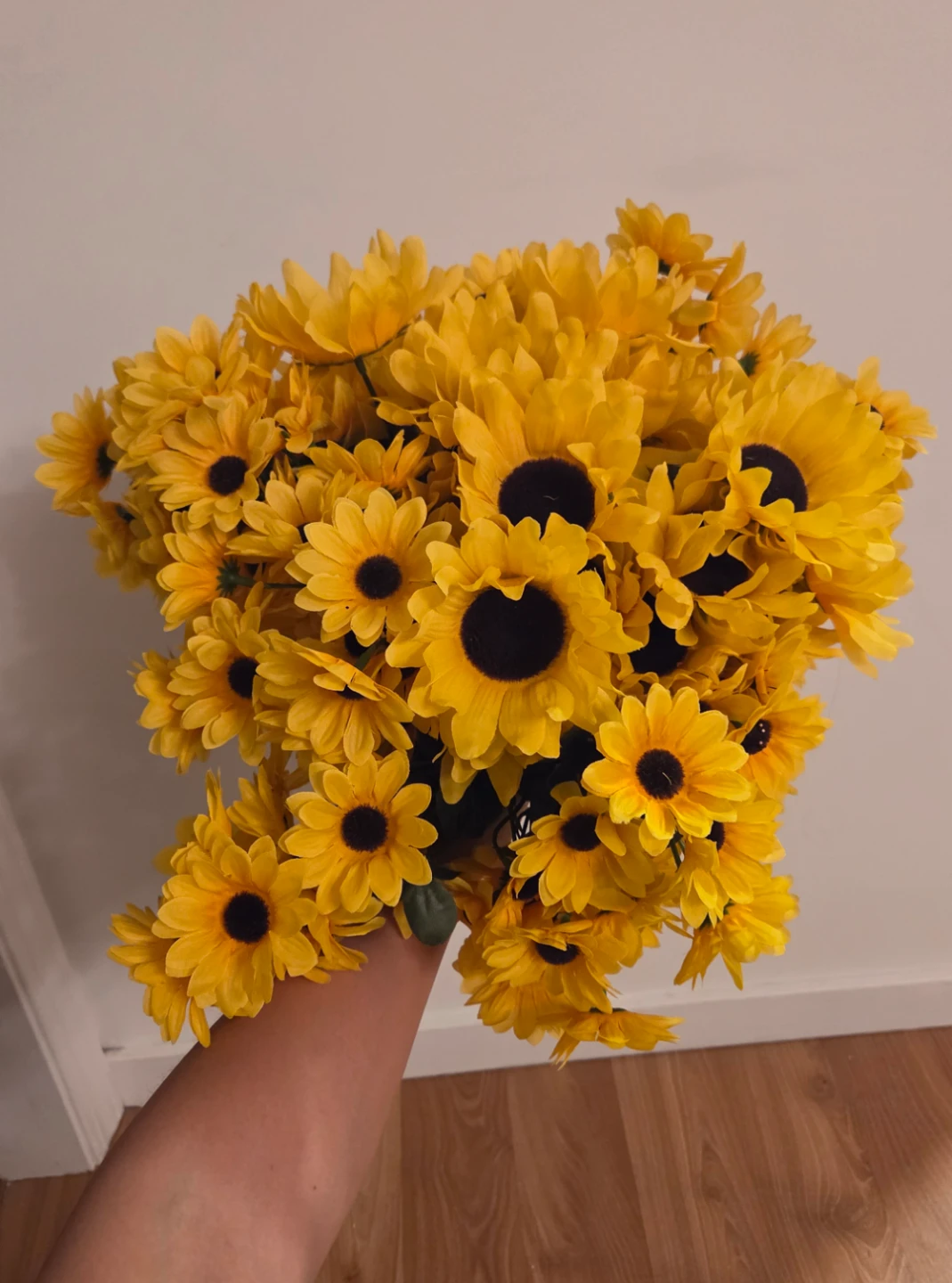 🌻 13 faux sunflower stems - photo 2