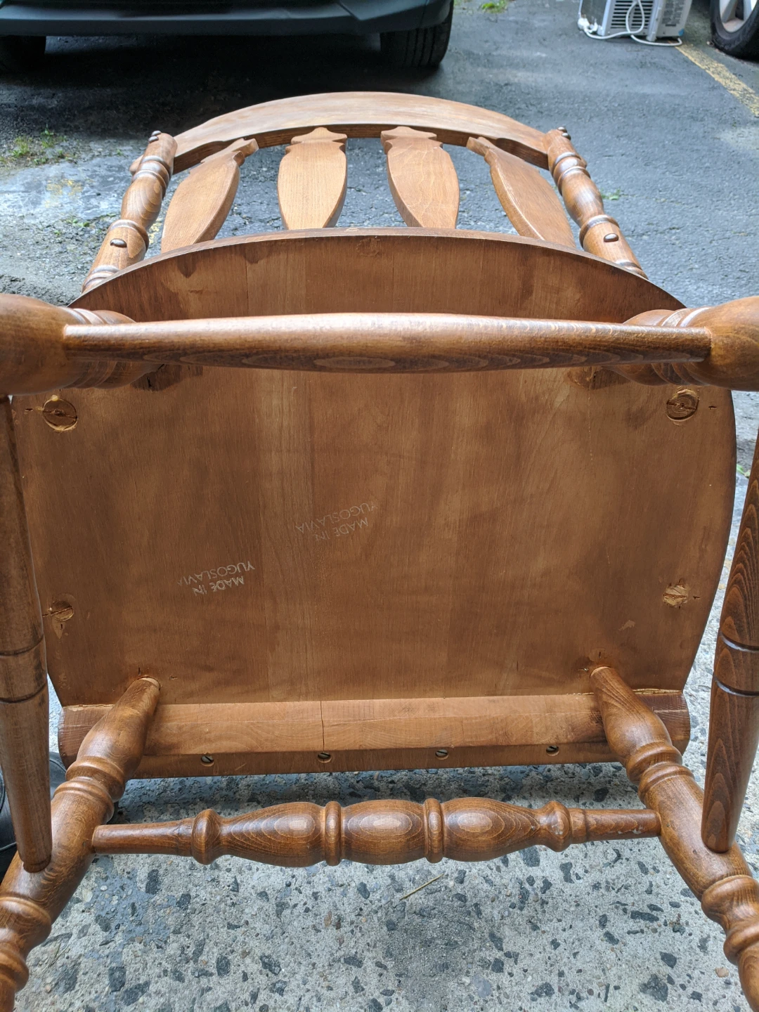 Vintage Solid Wood Rocking Chair - Made in Yugoslavia - photo 4