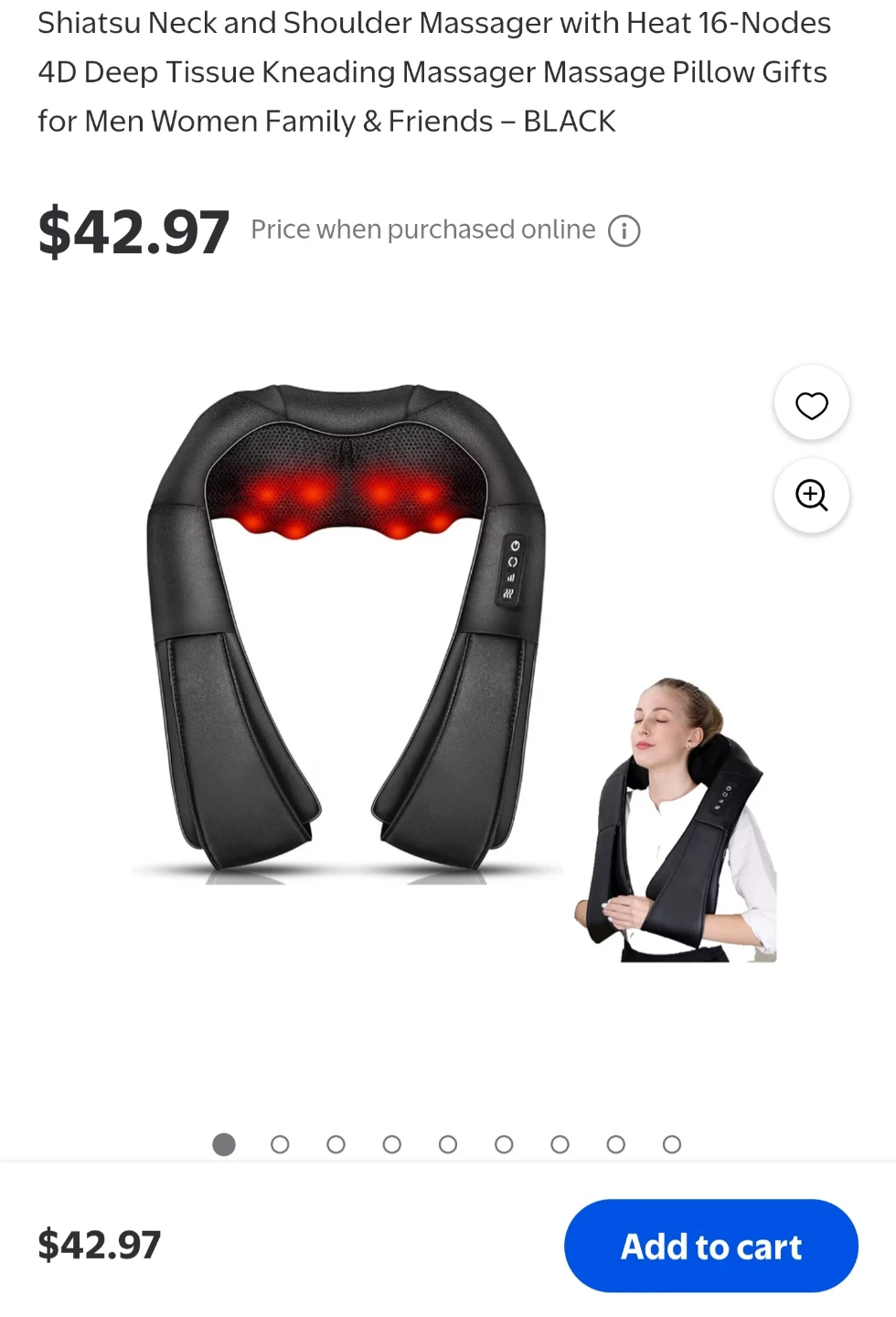 Shiatsu Neck and Shoulder Massager with Heat - photo 3