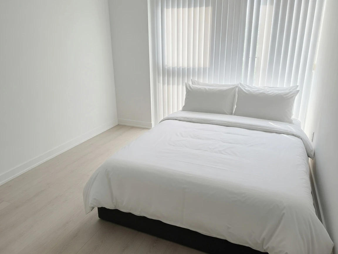 IKEA Queen Size Bed Set (Frame + Mattress + Waterproof Cover)