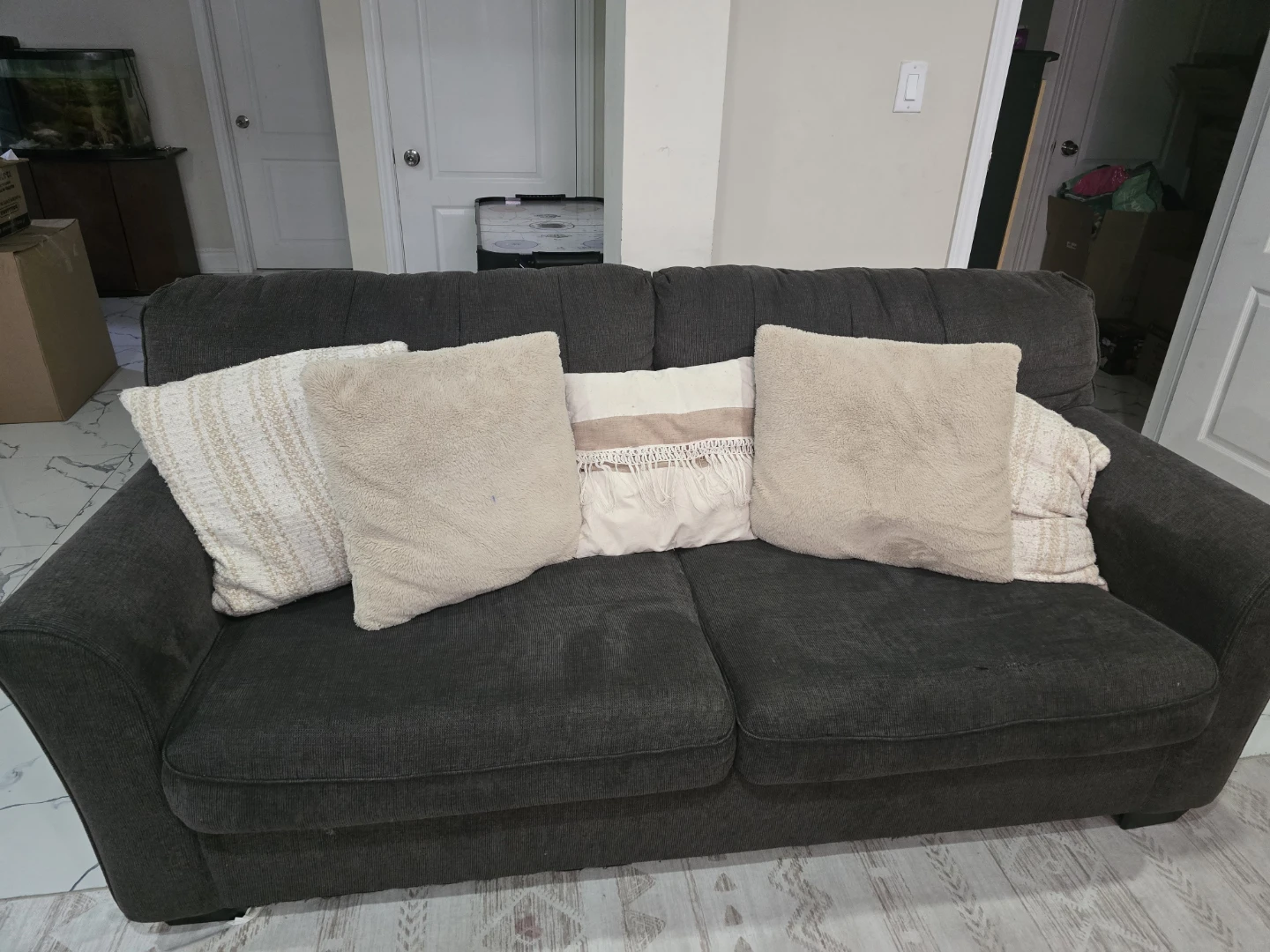 Dark Grey 2-Seater Sofa - photo 2