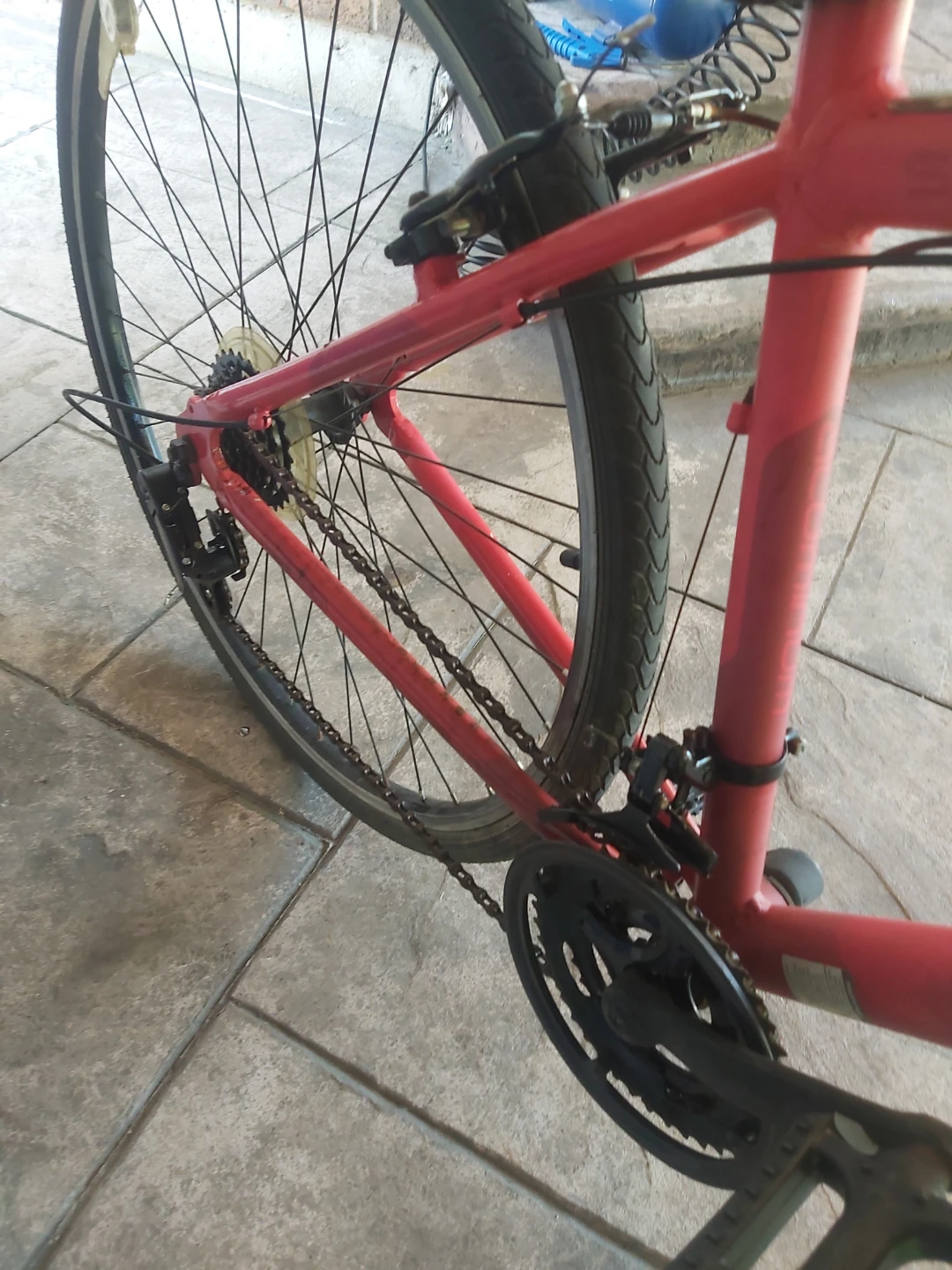 Red Hybrid Bike