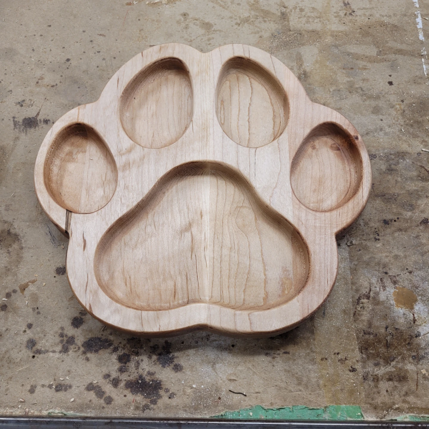 Custom Wooden Paw Print Tray
