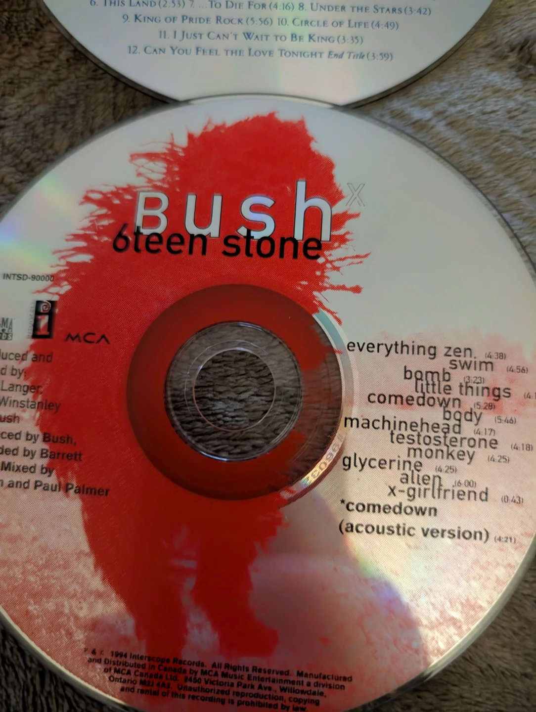 Bush Sixteen Stone CD 1994 ⚽