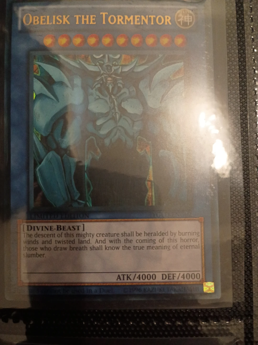 Yu-Gi-Oh! Obelisk the Tormentor Trading Card⚽