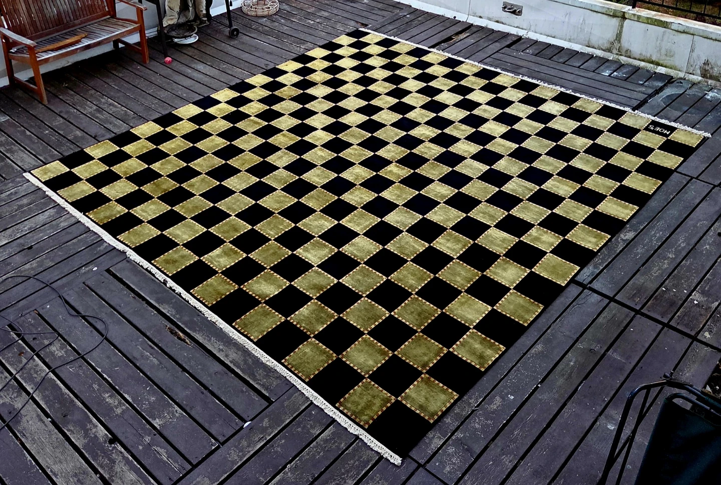XL Moes Green And Black Carpet Area Rug (Delivery Available) - photo 3