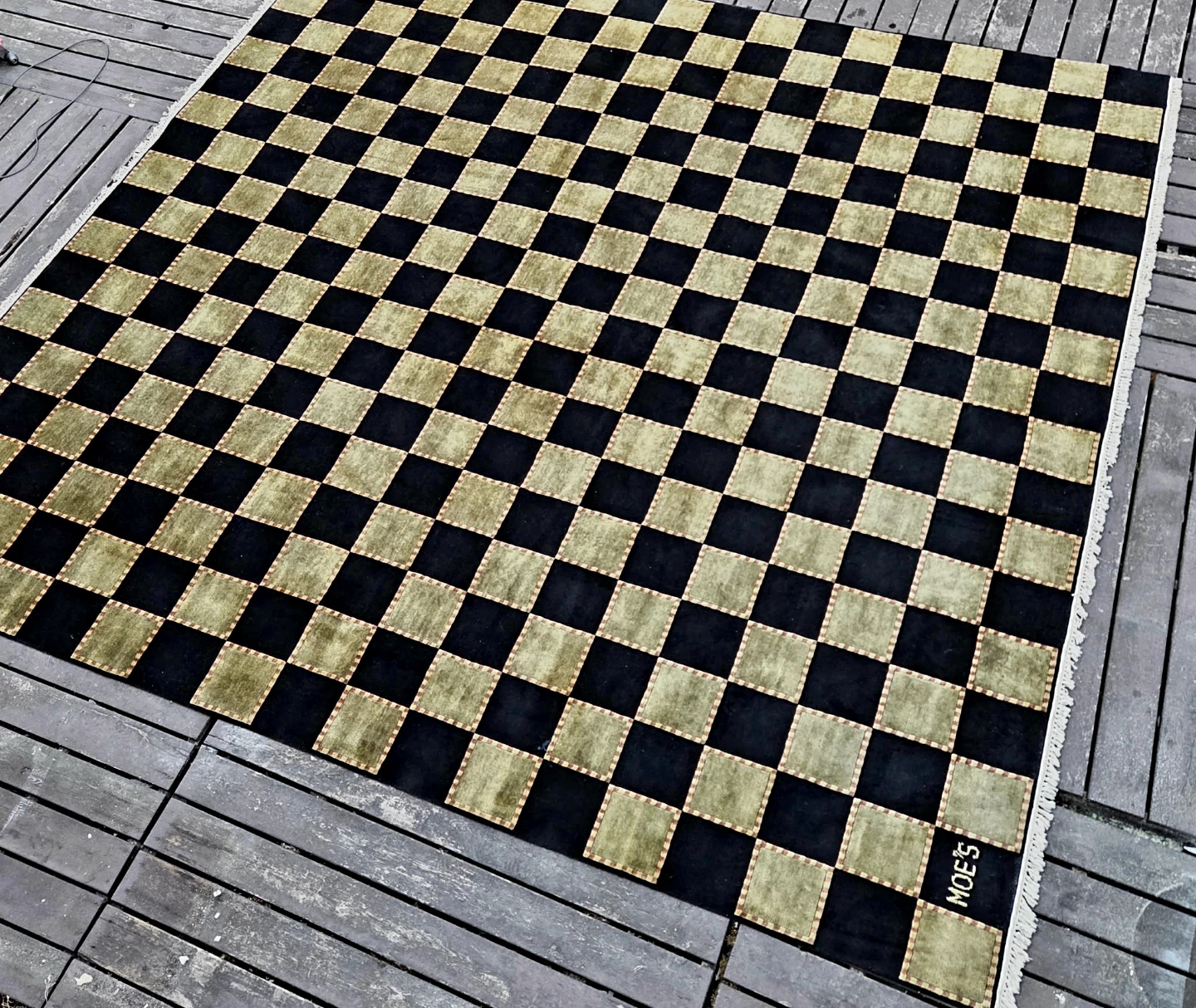 XL Moes Green And Black Carpet Area Rug (Delivery Available) - photo 5