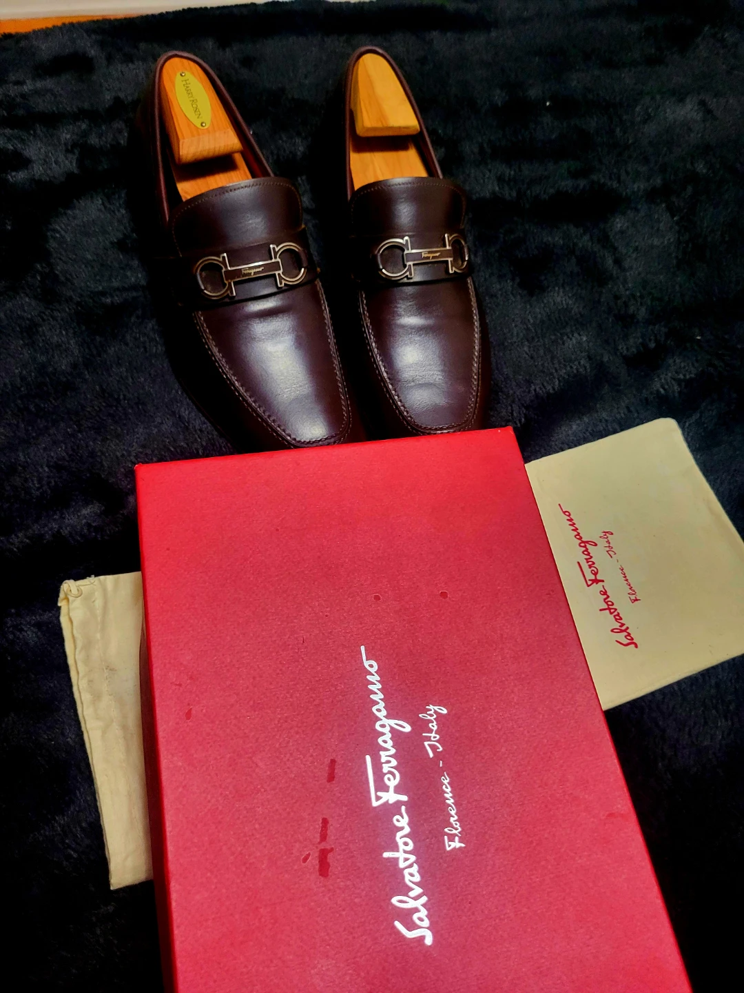 Salvatore Ferragamo Men's Dark Brown Leather Loafers