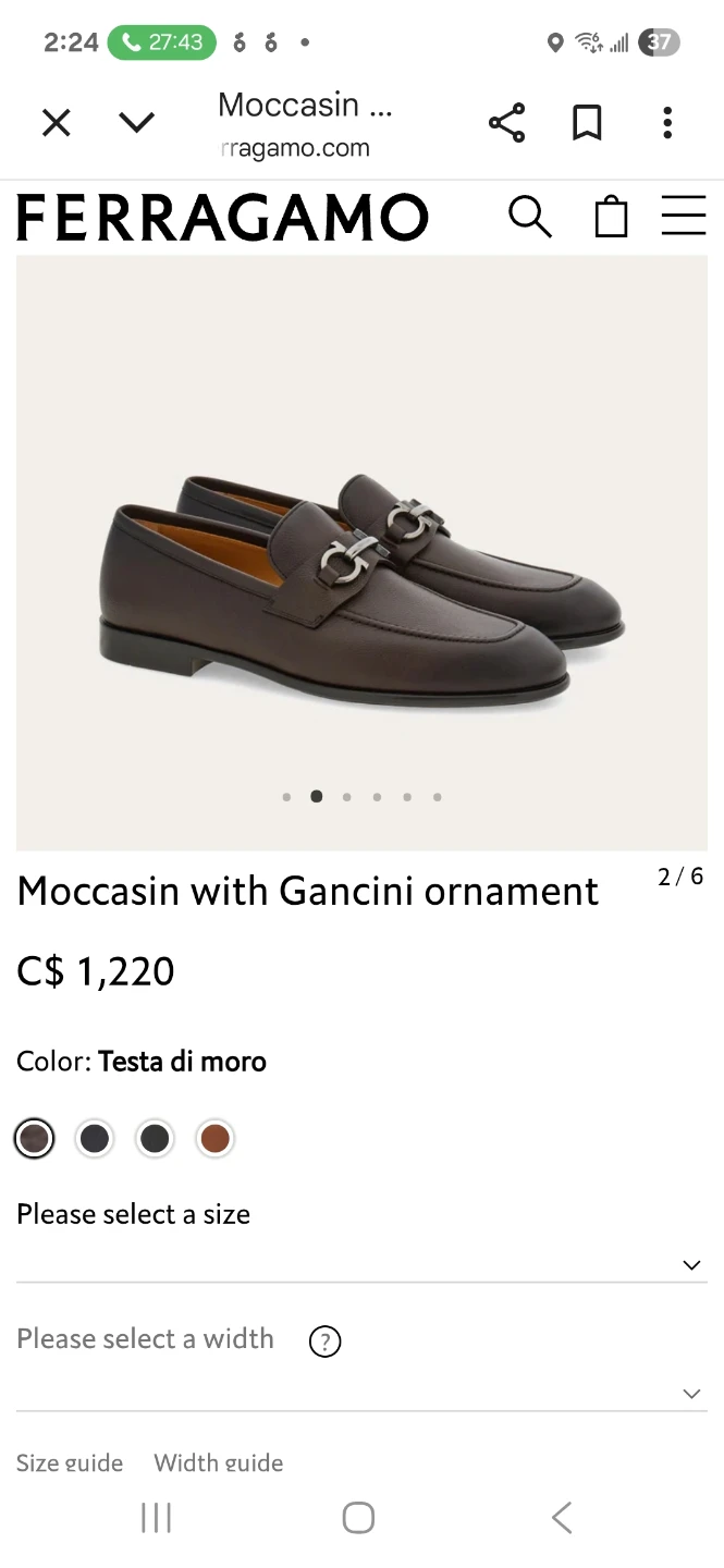 Salvatore Ferragamo Men's Dark Brown Leather Loafers - photo 4