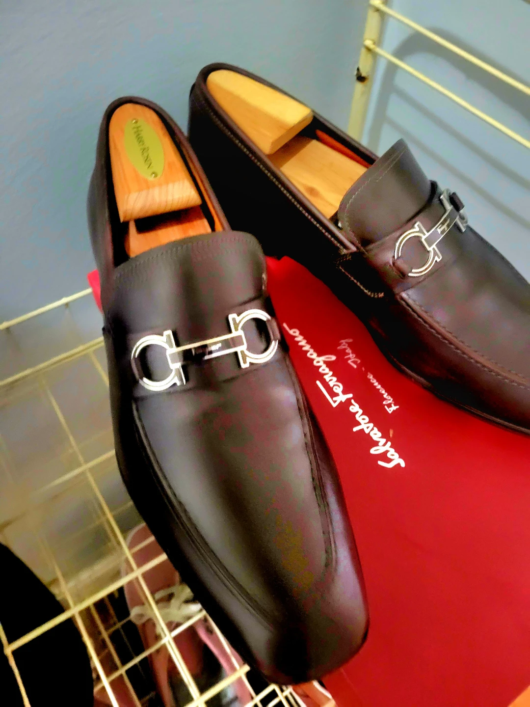 Salvatore Ferragamo Men's Dark Brown Leather Loafers - photo 5