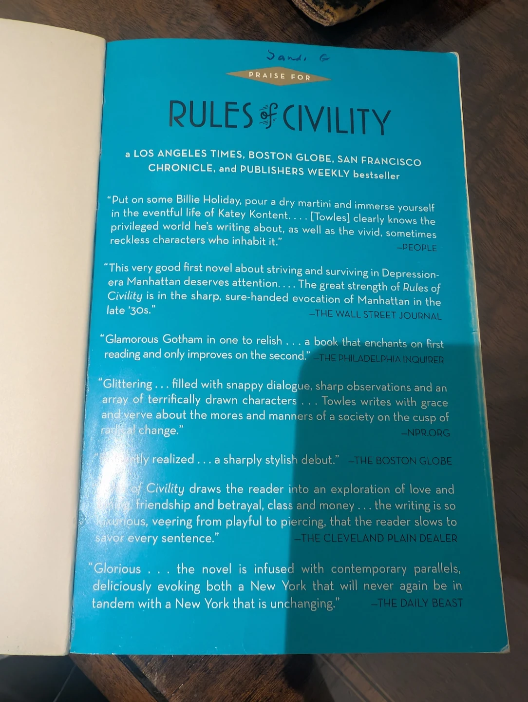 Rules of Civility by Amor Towles Novel - photo 3