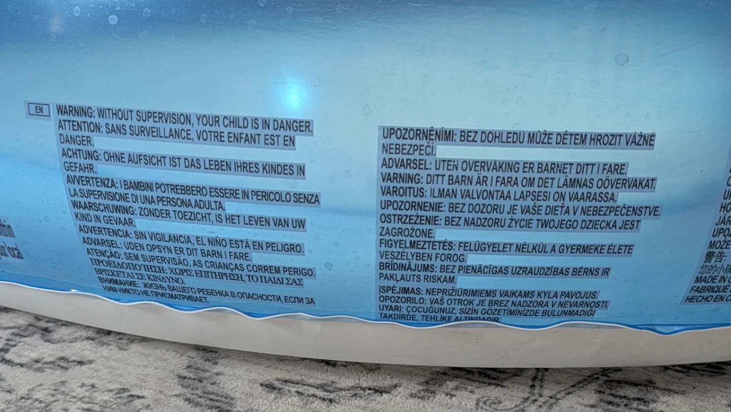 EUC Rectangular wading pool 5 ft x 8 ft x 20 inch - photo 5