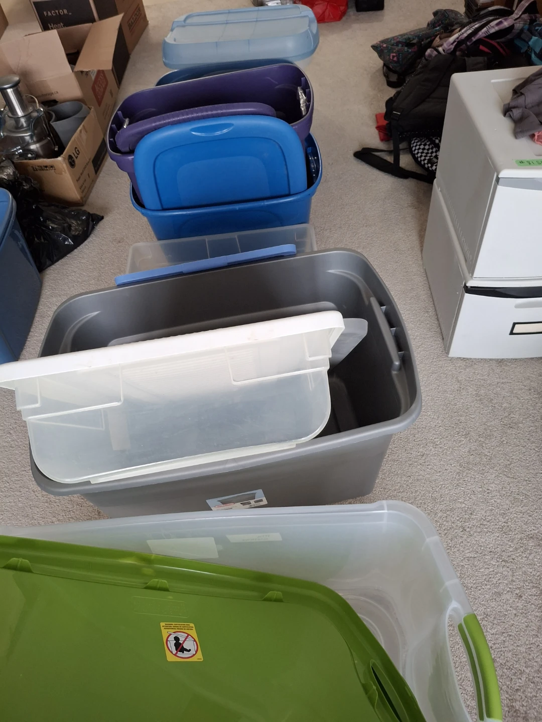 Assorted Storage Bins