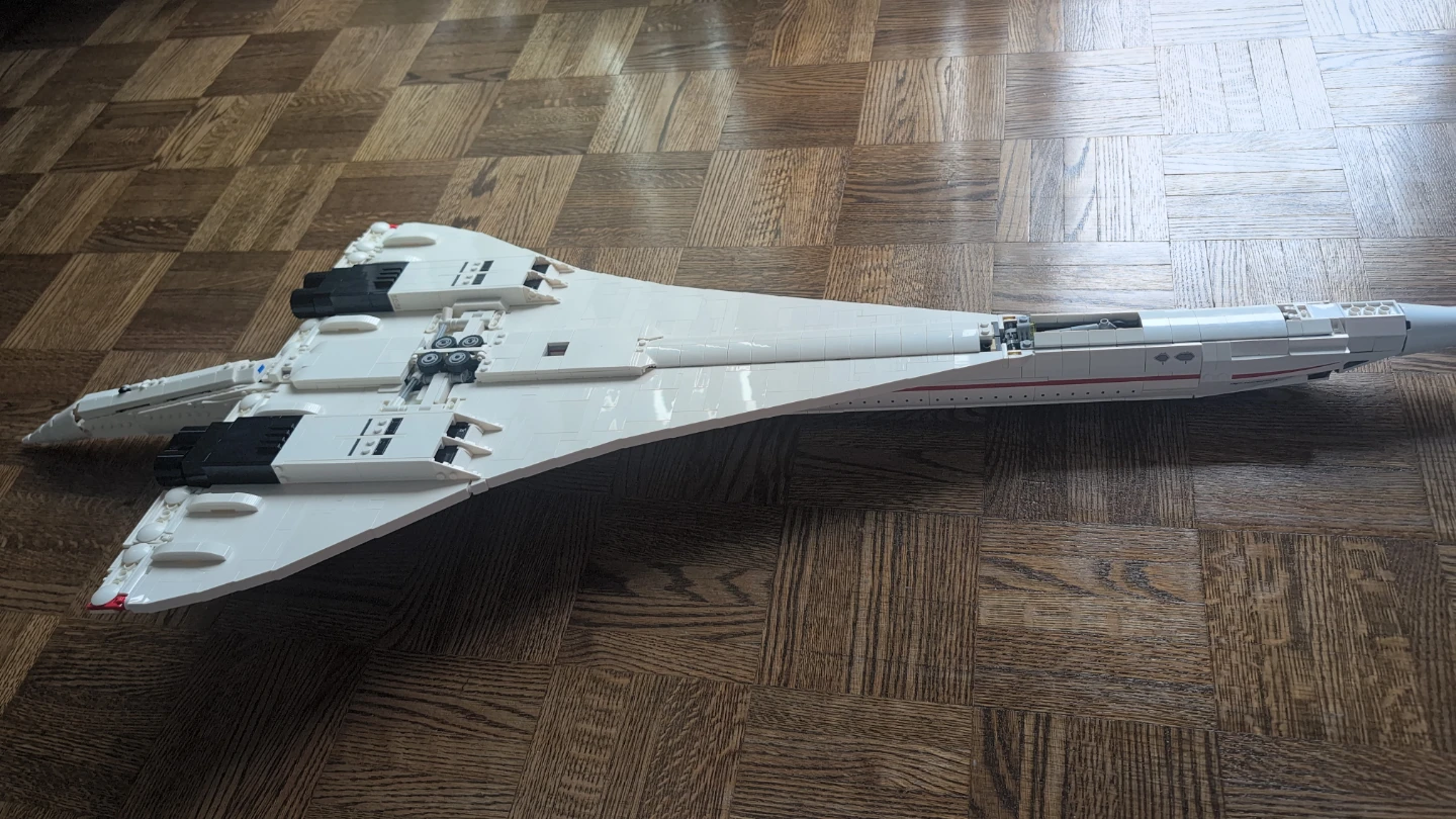 White Concorde Airplane Building Set