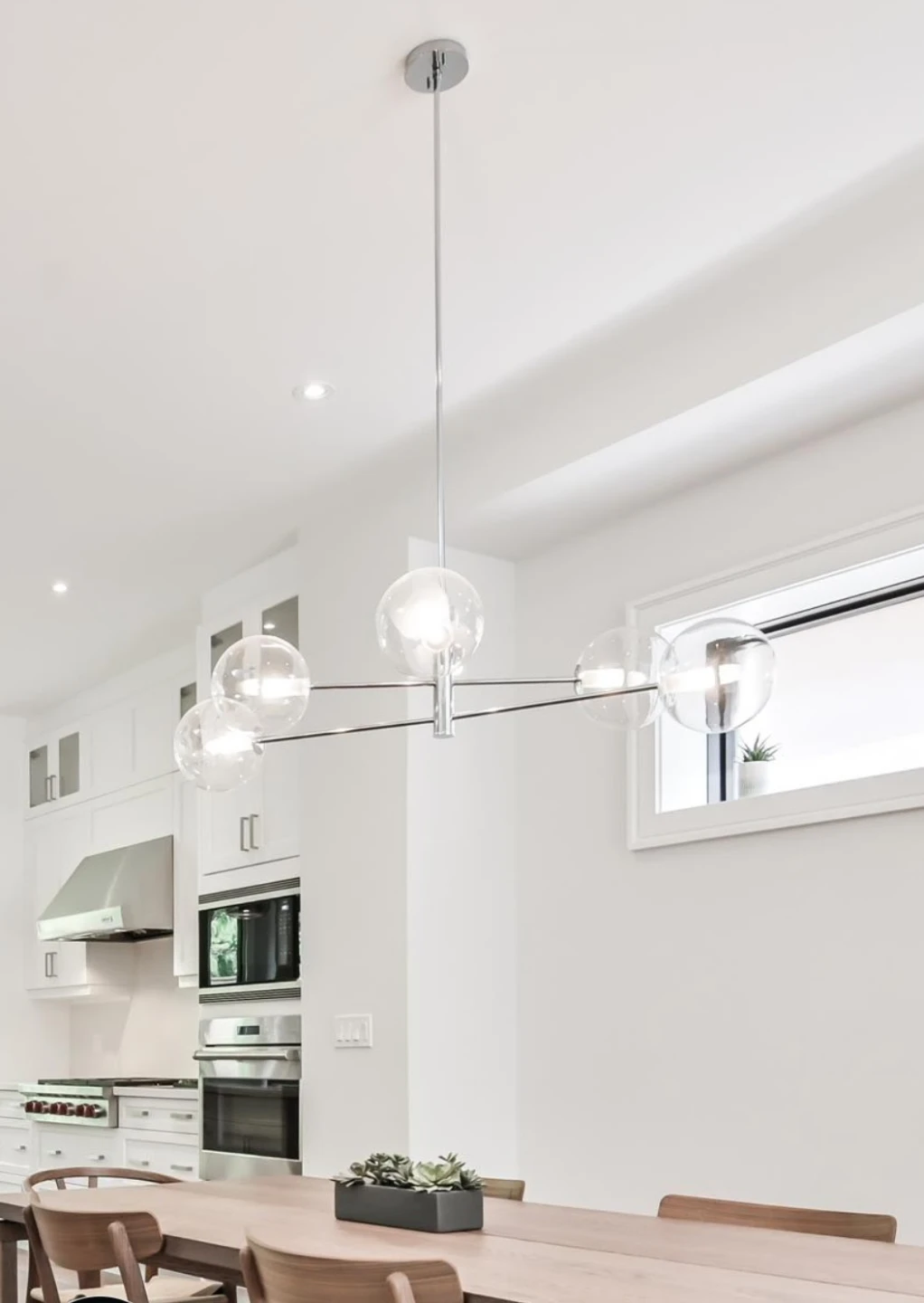 DVI Courcelette Six Light Linear Pendant in Chrome