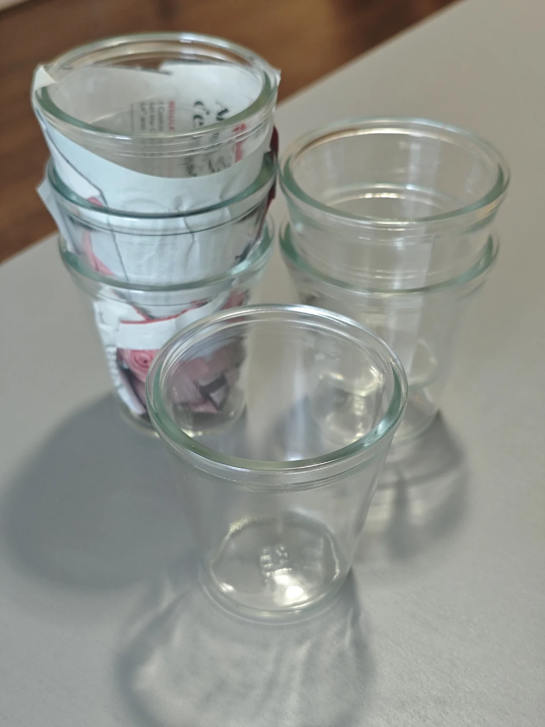 Set of 6 Glass Jars/Cups