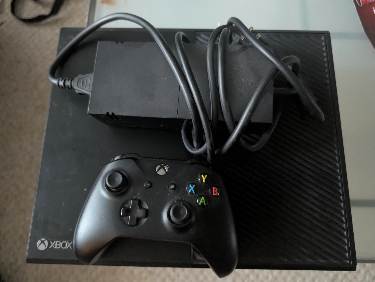 Xbox One Console with Controller and Power Brick