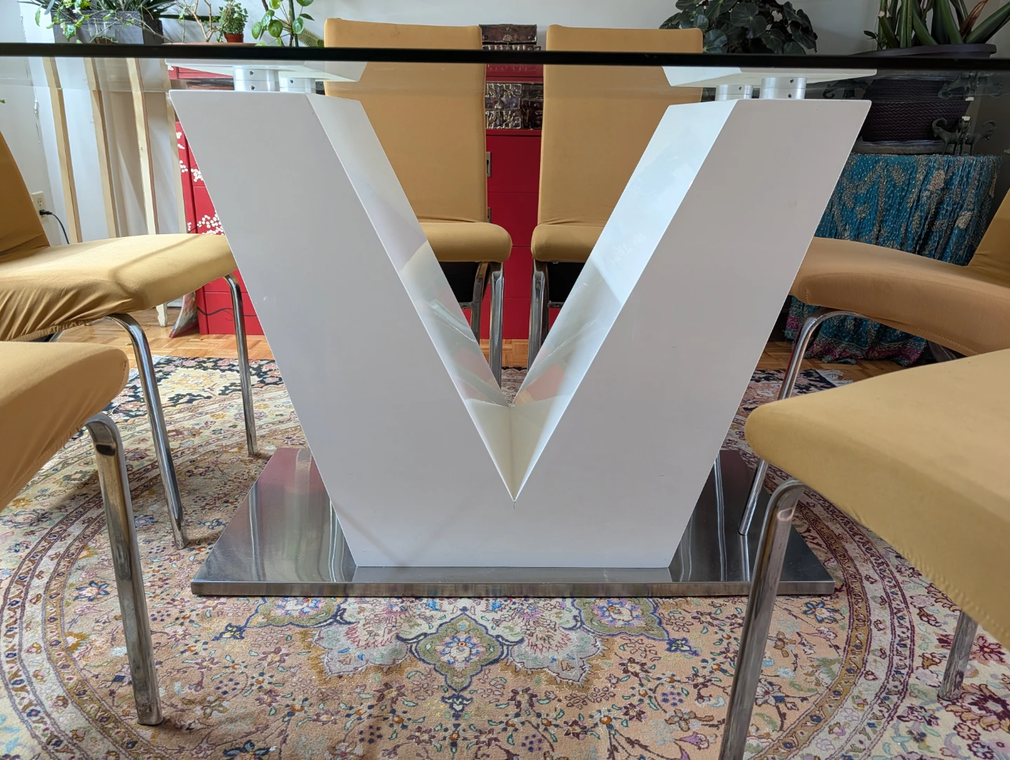Glass Dining Table with 6 Chairs - photo 3