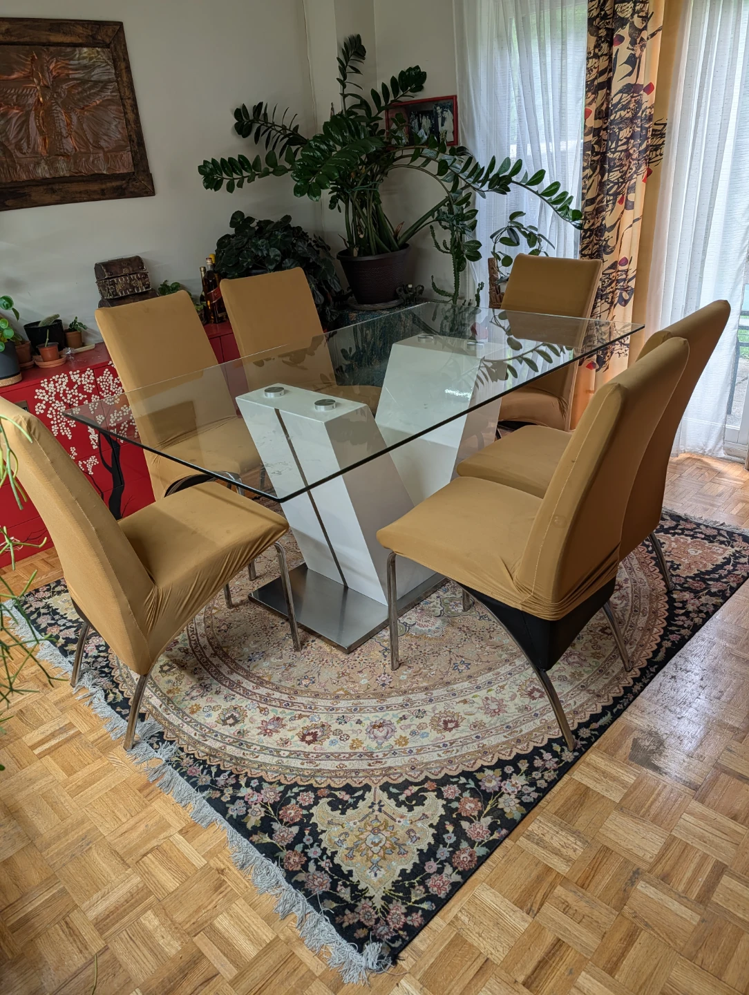Glass Dining Table with 6 Chairs - photo 4