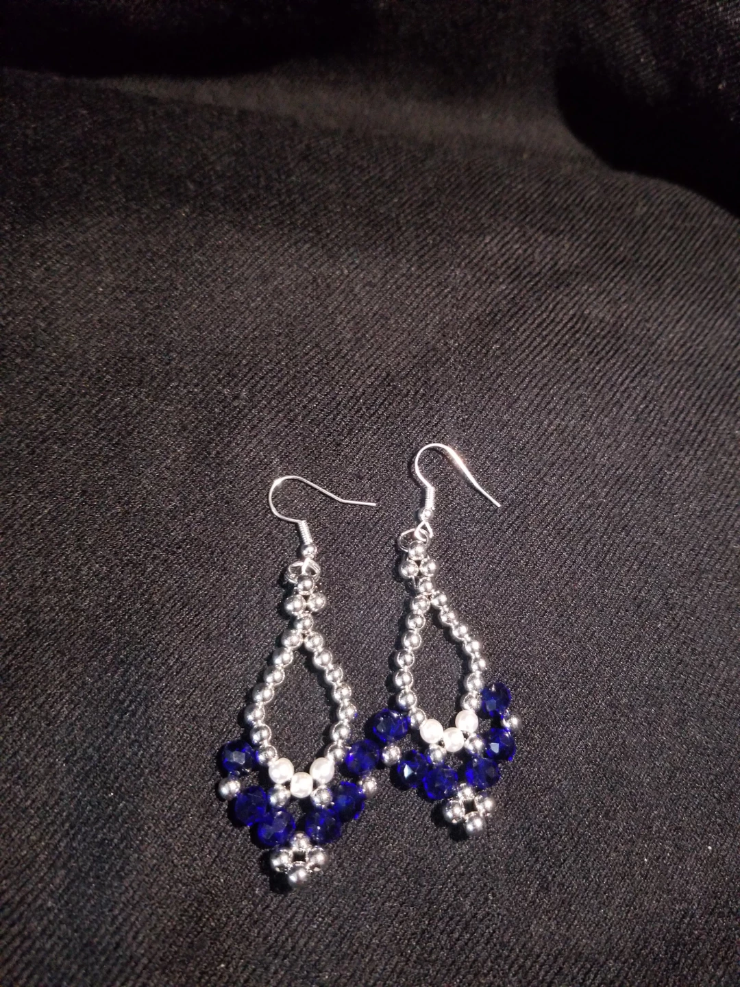 Blue Beaded Bracelet and Earring Set - photo 3