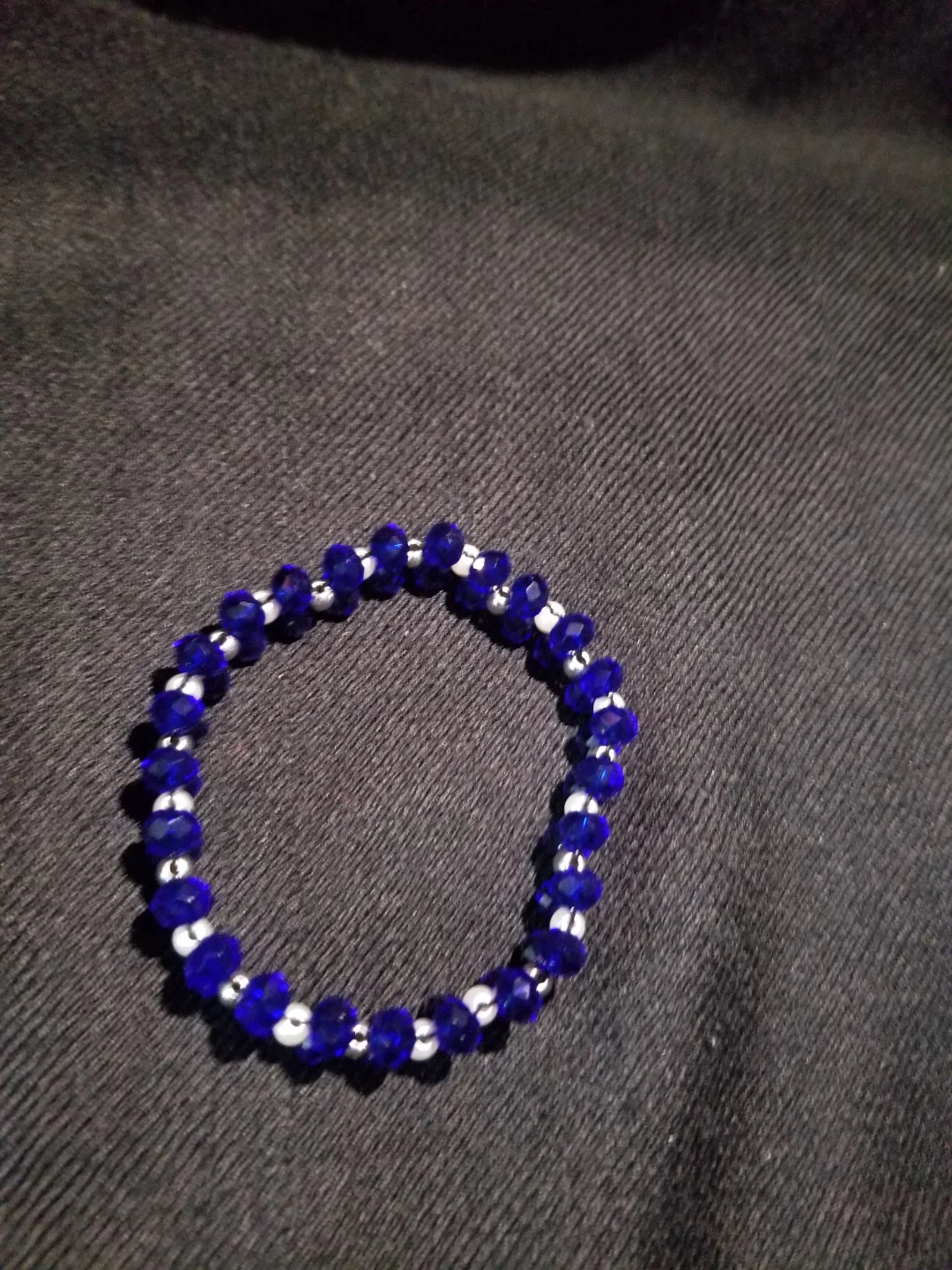 Blue Beaded Bracelet and Earring Set - photo 4