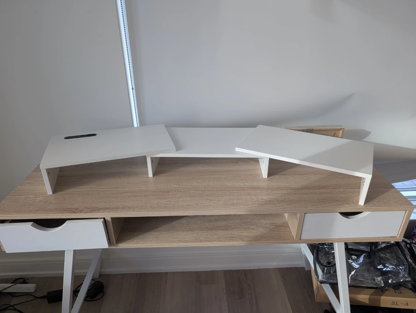 White Monitor Stand Riser - photo 2
