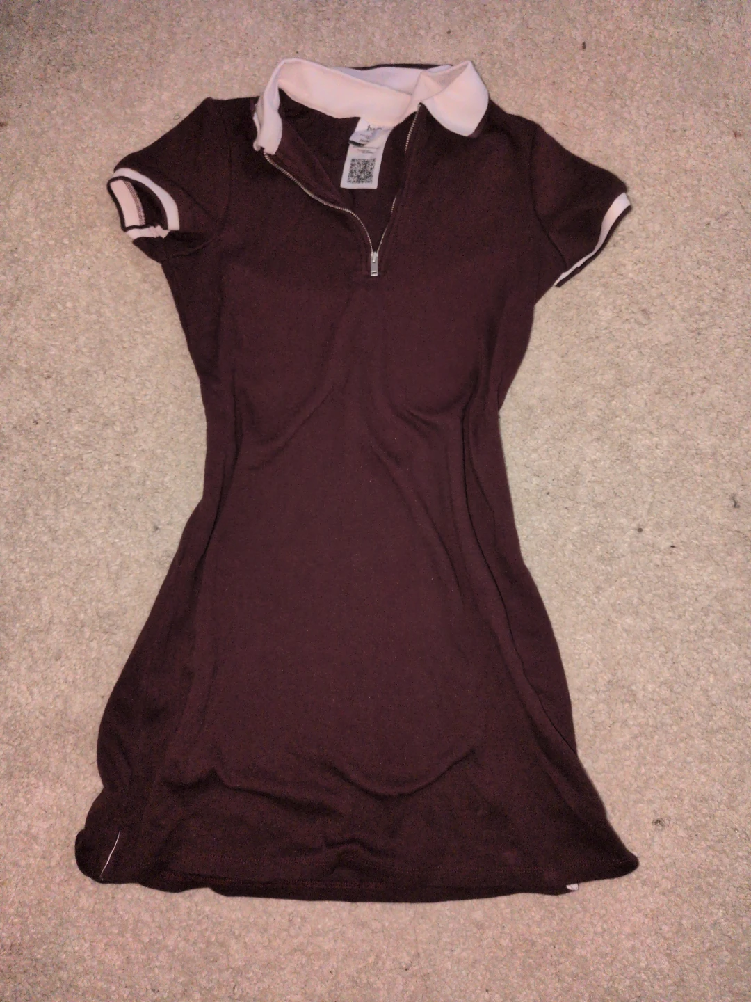 Women's maroon polo dress
