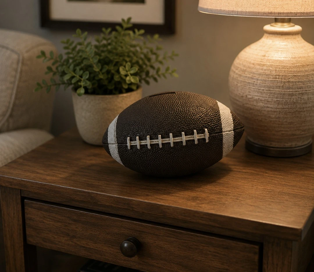 Hobby lobby Brown Football Coin Bank