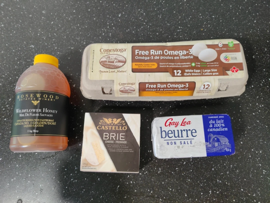 Wildflower Honey, Conestoga Omega-3 Eggs, Brie & Butter Bundle