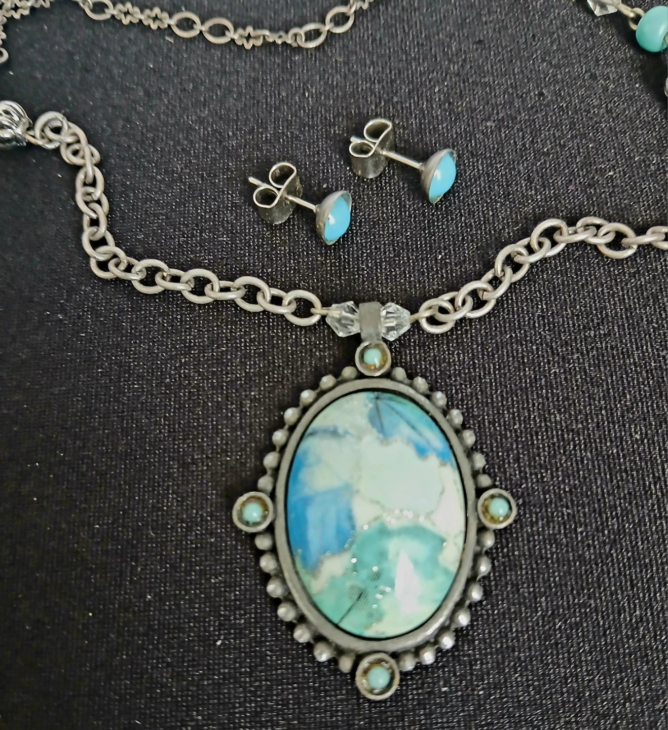 Turquoise Necklace and Earring Set