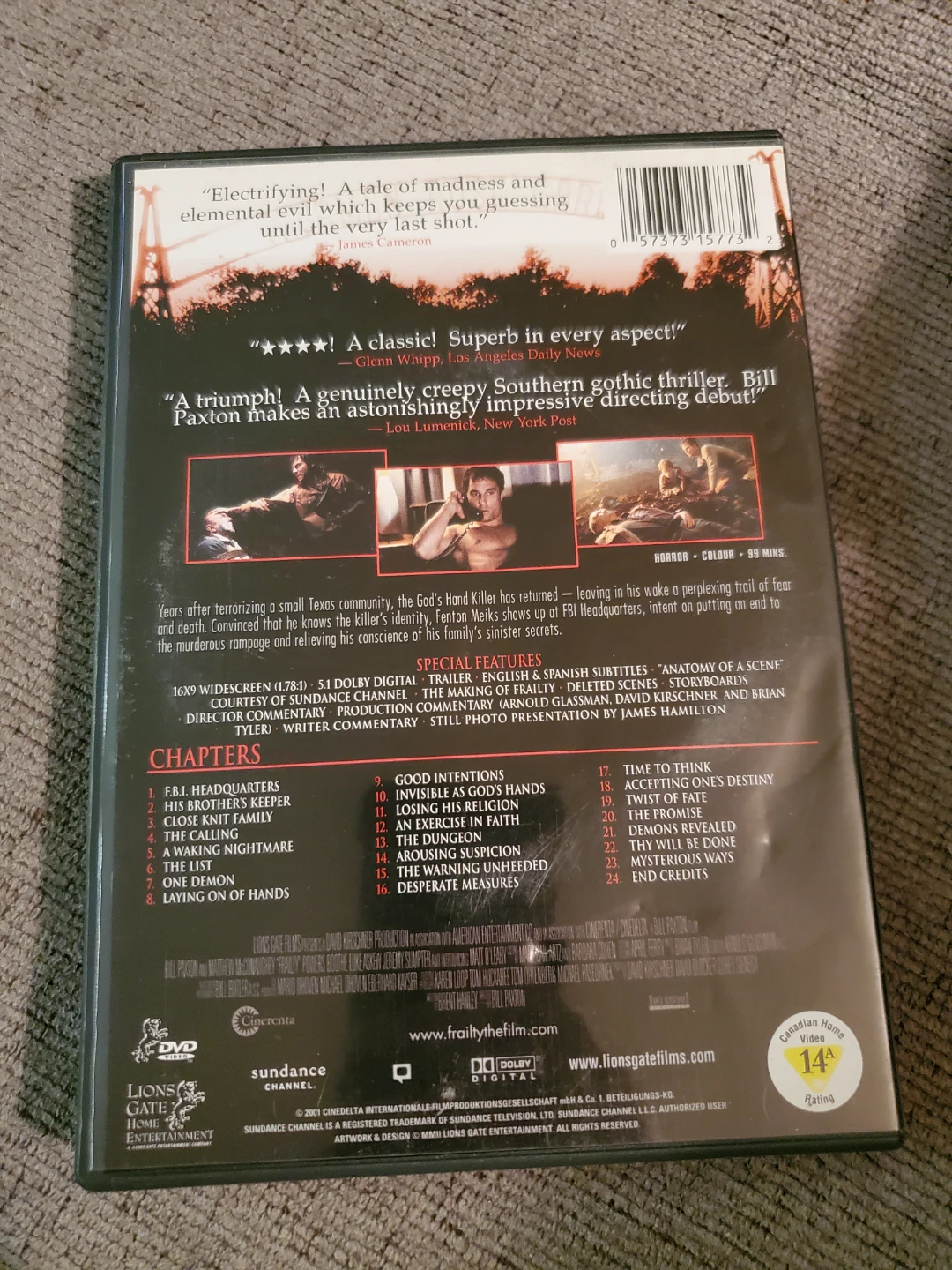 Frailty DVD ⚽ - photo 2