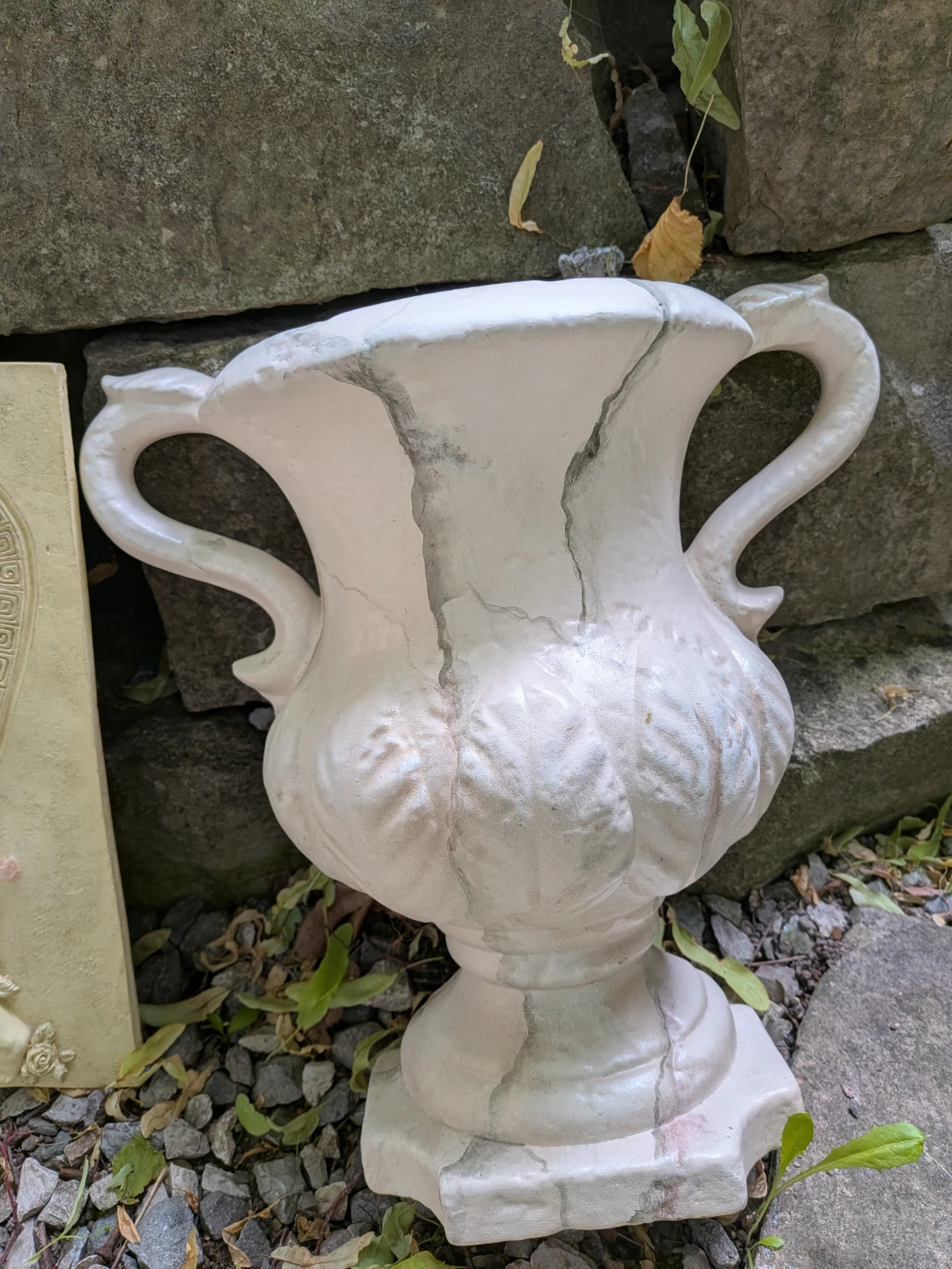 Vintage Cherub Wall Plaque and Urn Planter - photo 3