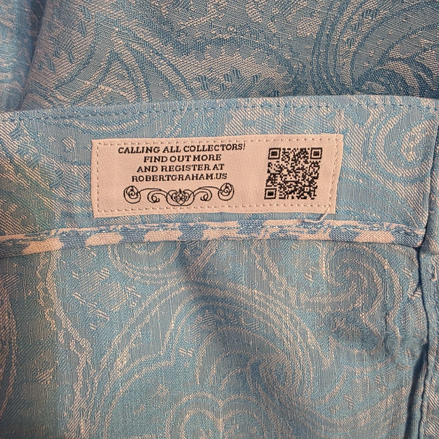 Robert Graham Blue Paisley  Short Sleeve Button Up Shirt XS - photo 5