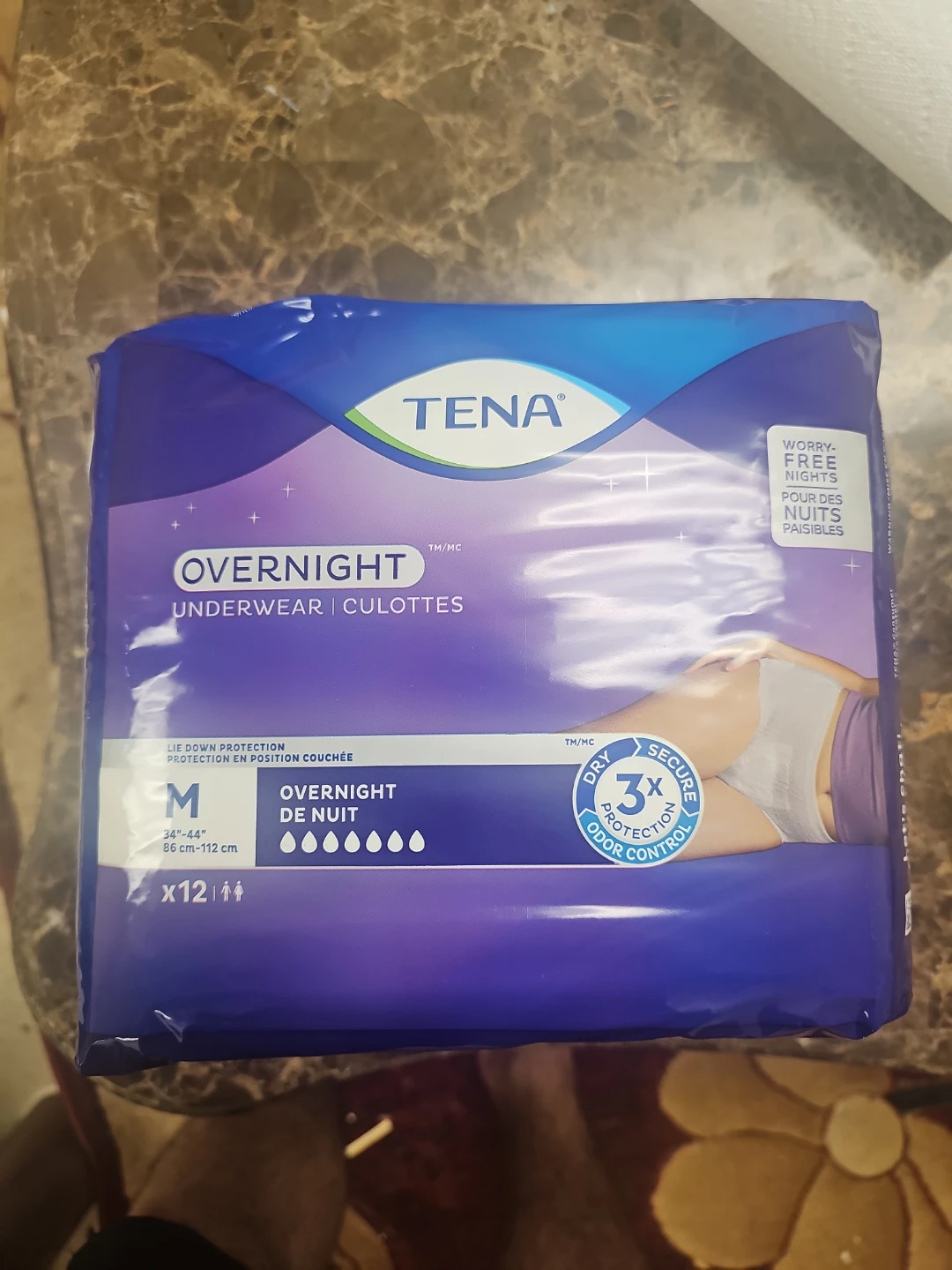 TENA Overnight Underwear - Size M