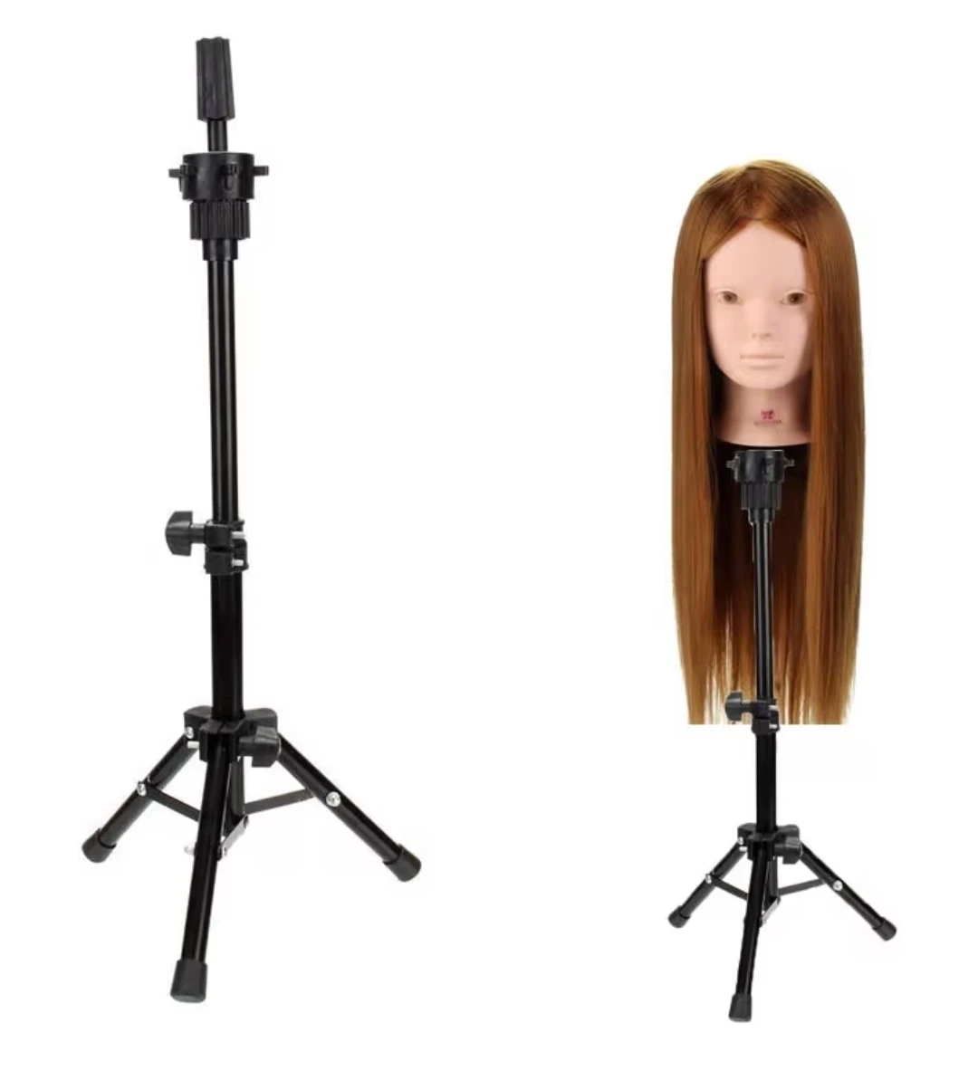 NEW 14-21 Inches Tripod Head Holder Hairdressing Training Stand