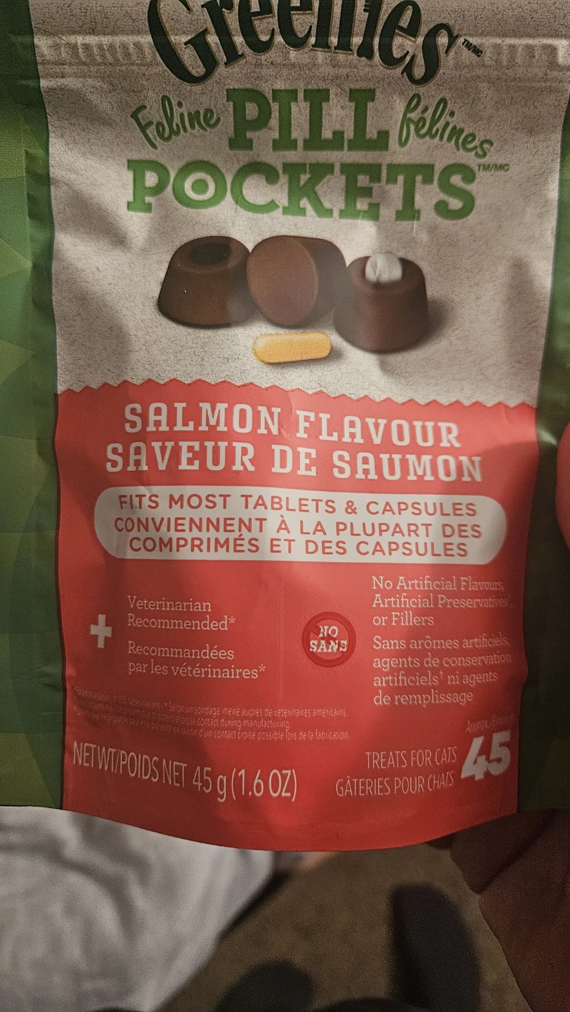 Greenies Feline Pill Pockets Salmon Flavour 45g