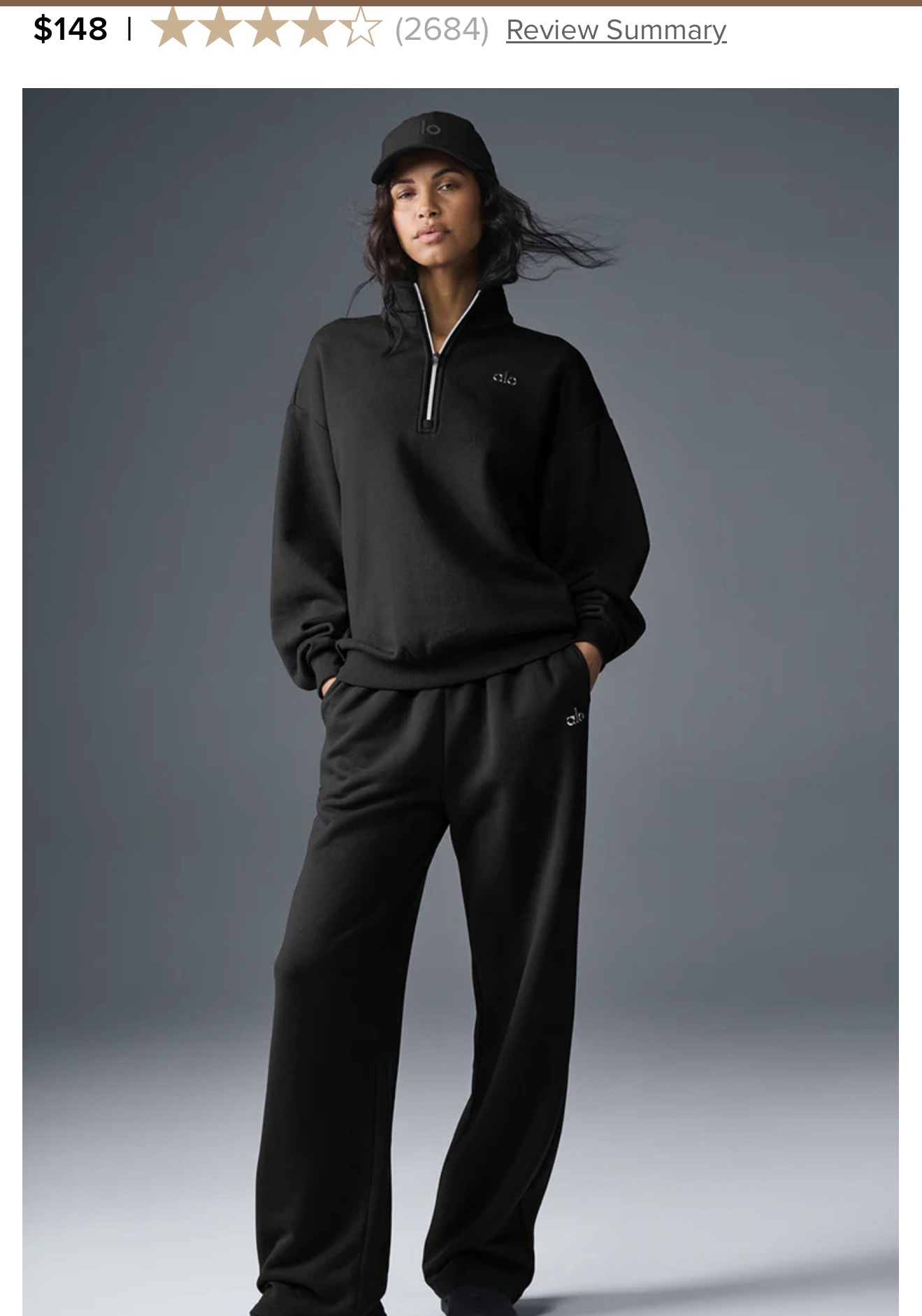 Alo Yoga Black Half Zip Sweatshirt - photo 4
