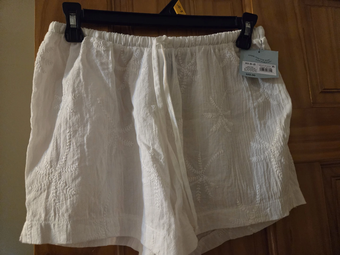 Shade & Shore White Embroidered Shorts XS - photo 2