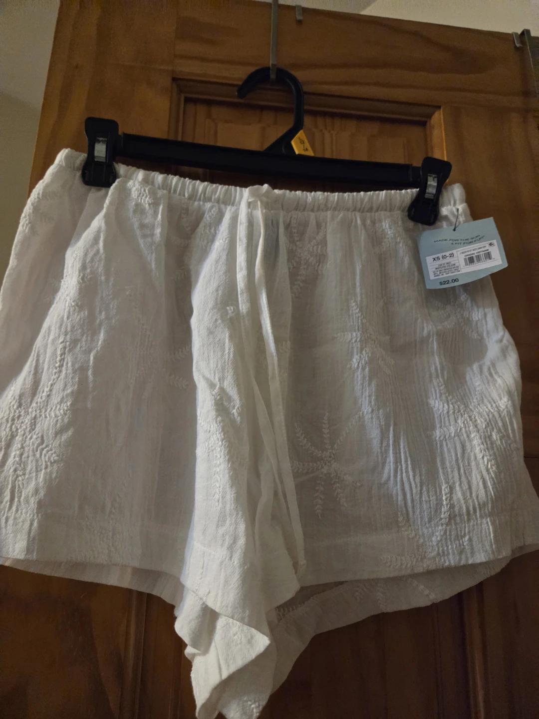 Shade & Shore White Embroidered Shorts XS - photo 3
