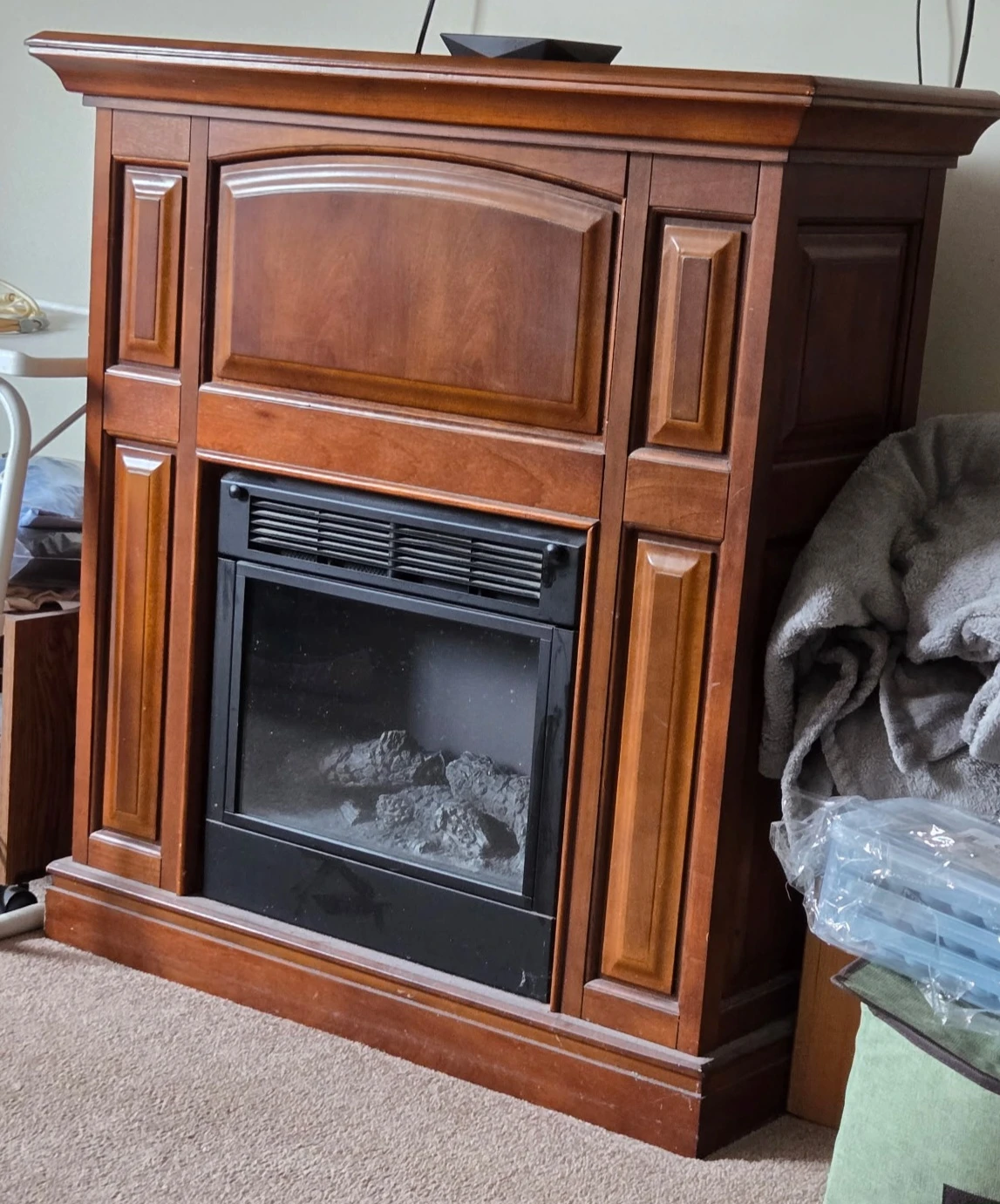 Wooden Electric Fireplace - photo 2