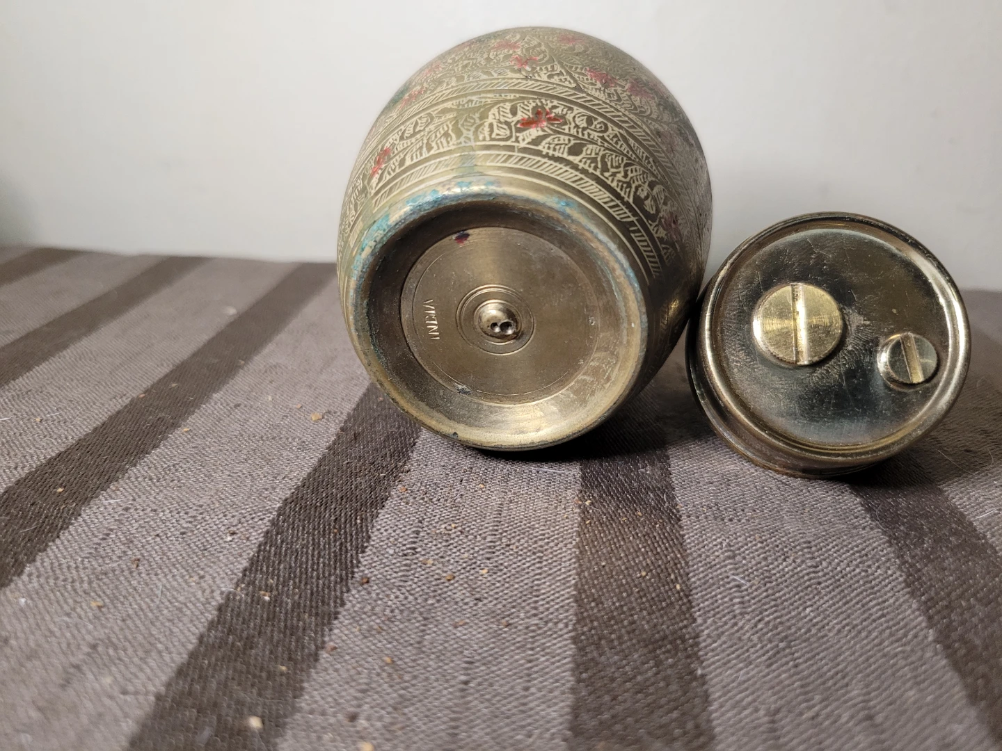Rare Vintage Brass Barrel Petrol Lighter India - photo 3