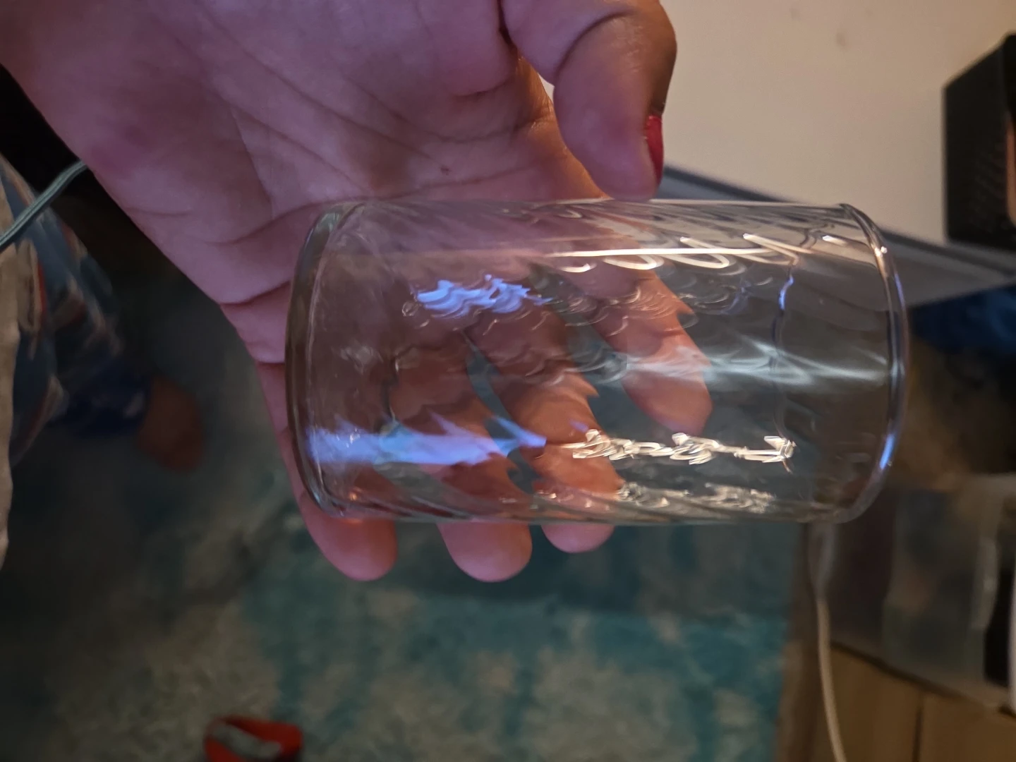 Clear Swirl Glass Tumbler