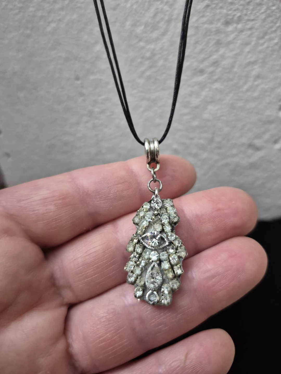 lot of  necklace with rhinestones pendant each 8 - photo 2