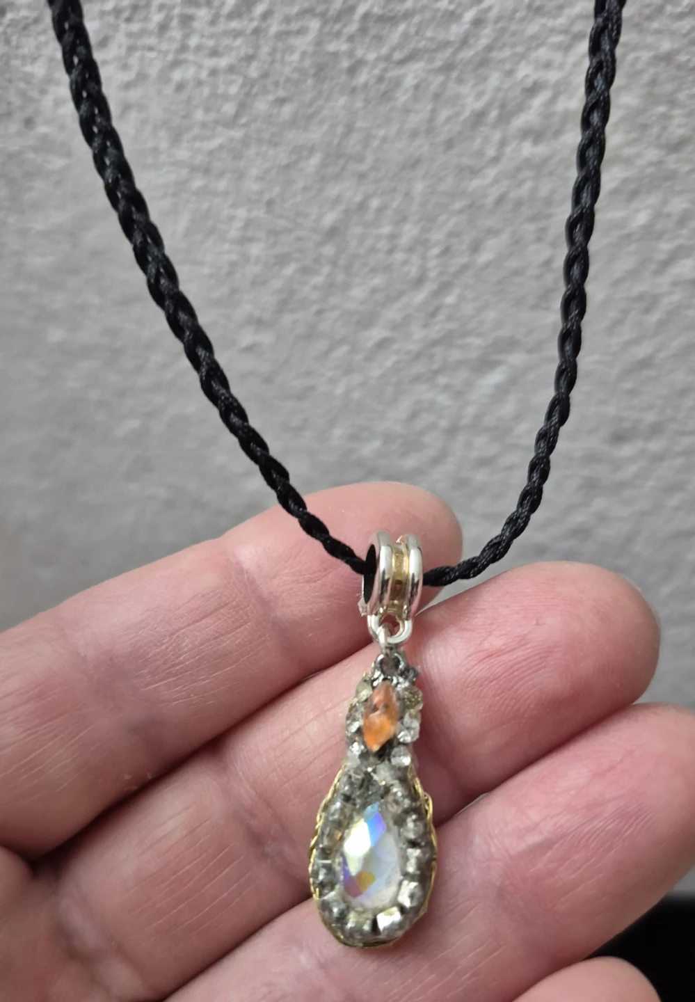 lot of  necklace with rhinestones pendant each 8 - photo 4