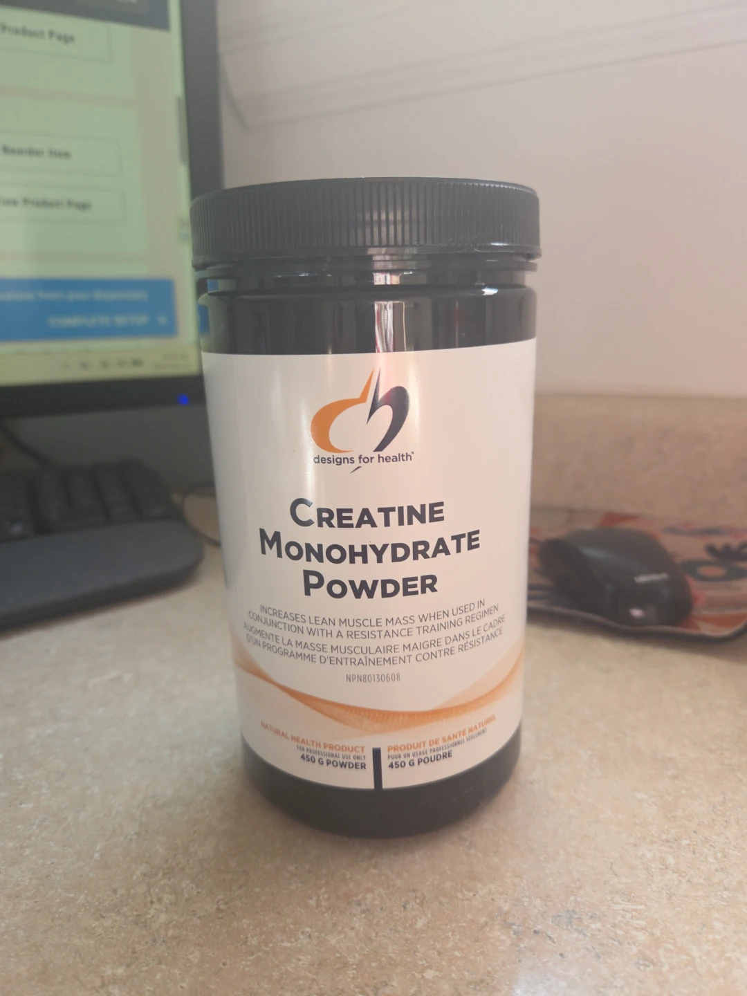Designs for Health Creatine Monohydrate Powder 450g