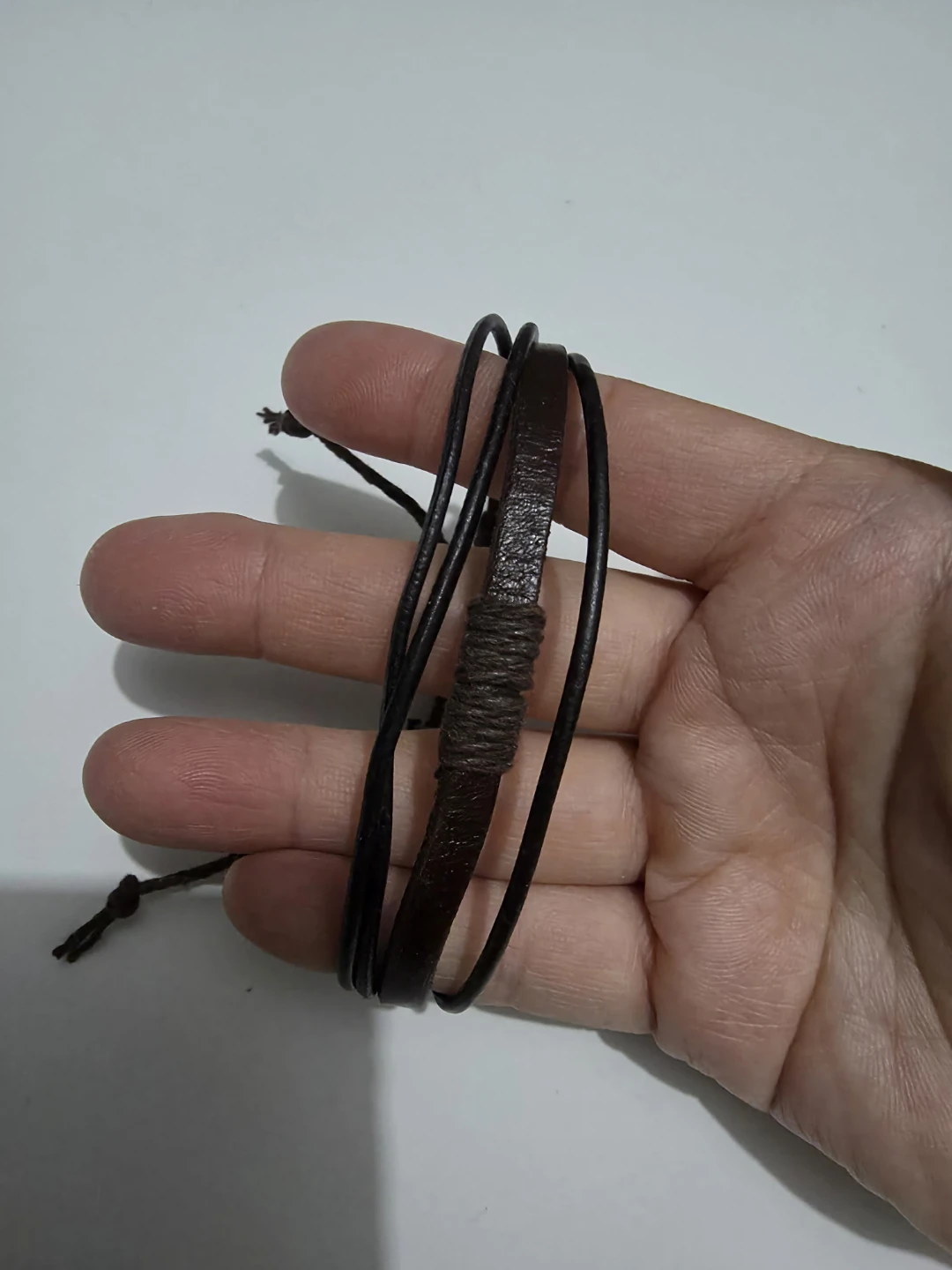 Leather Cord Bracelet (1 Brown, 3 Black) ⚽️