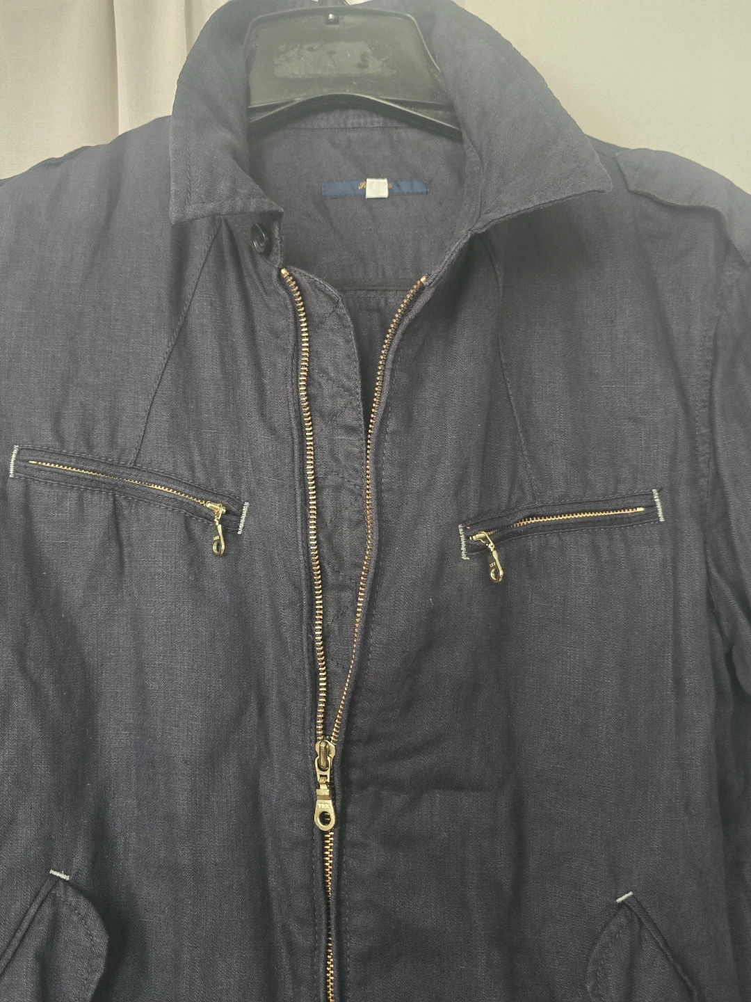 Dark Wash 100% Linen Jacket - photo 2