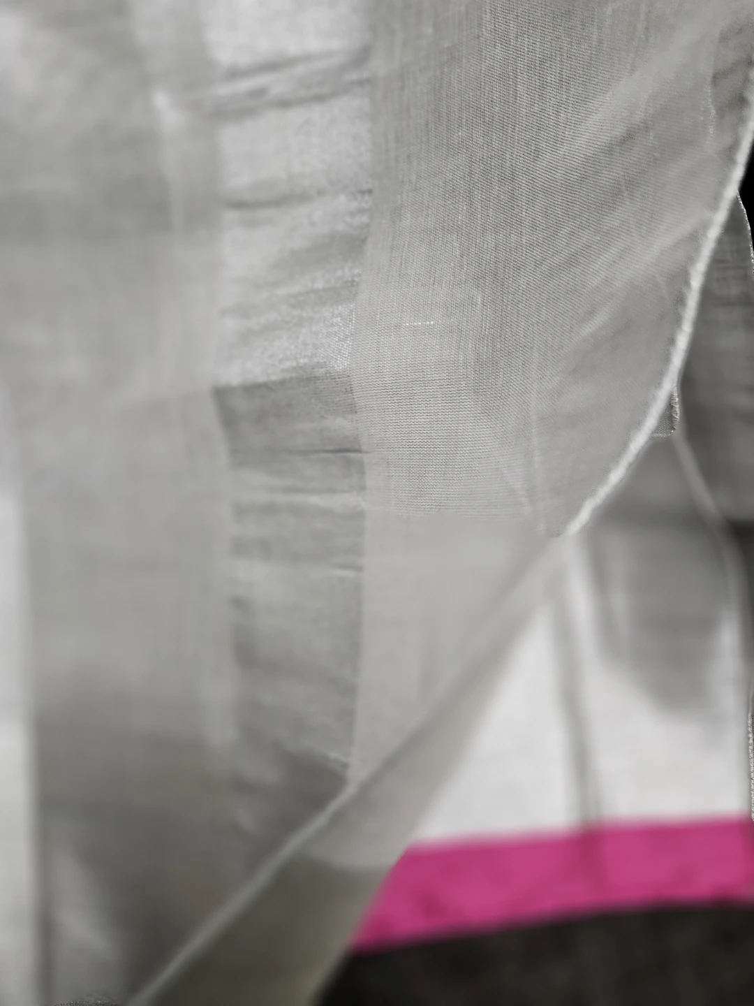 Silver and Pink Saree with Blouse
