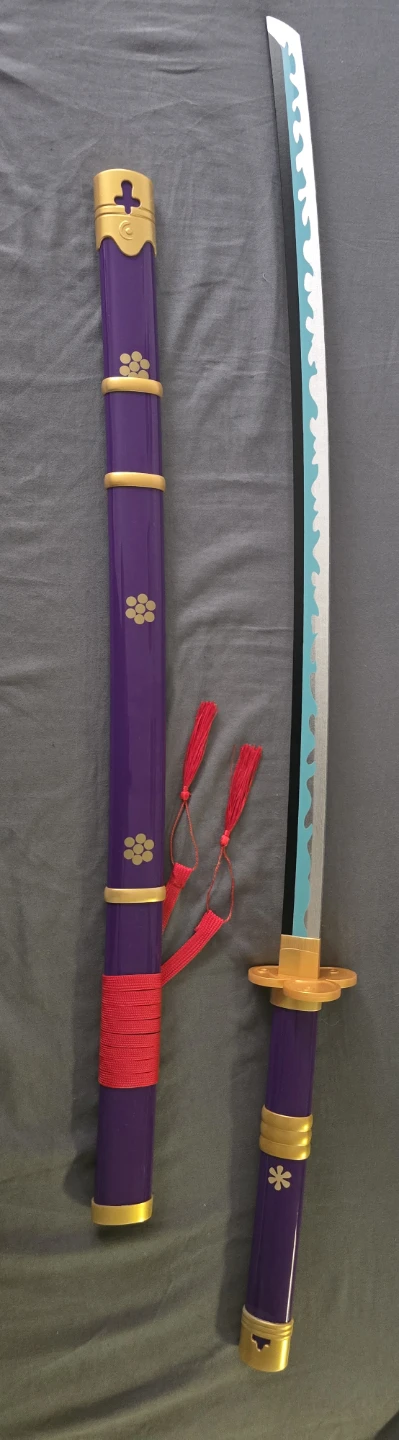 Purple Katana Sword with Scabbard For Collectors
