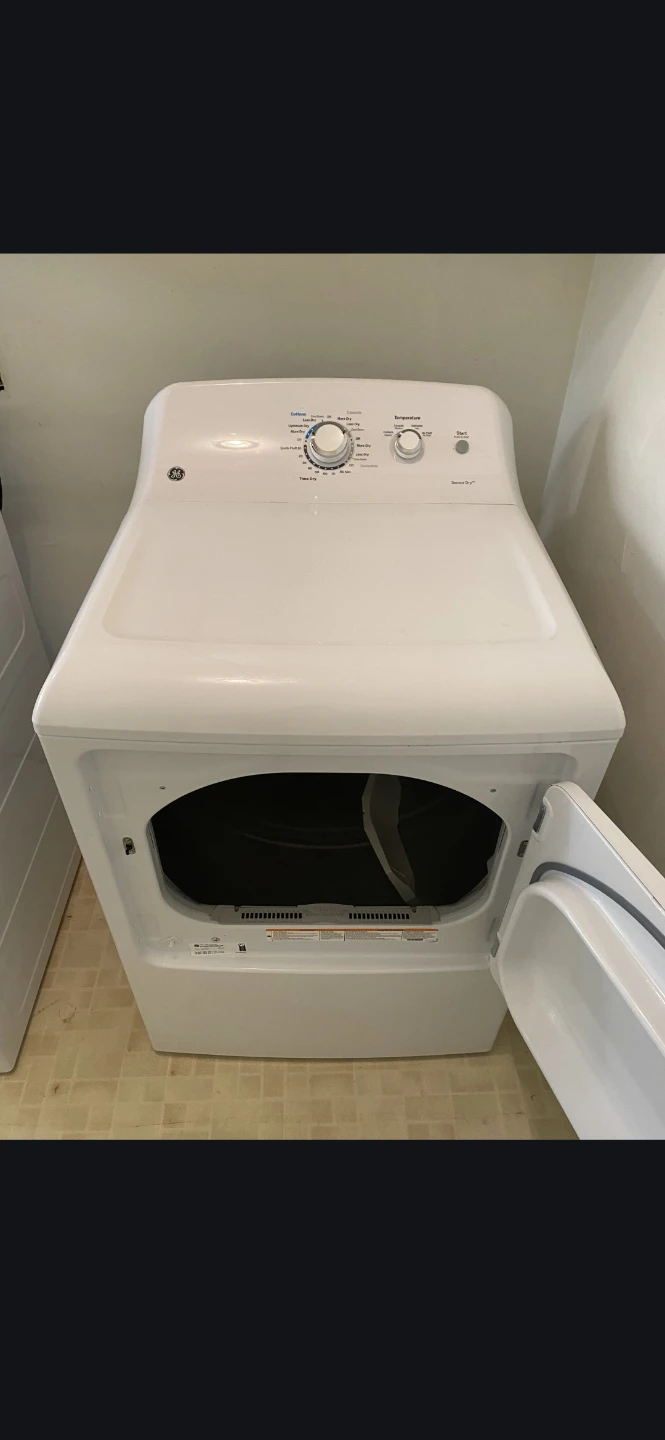 GE White Electric Dryer